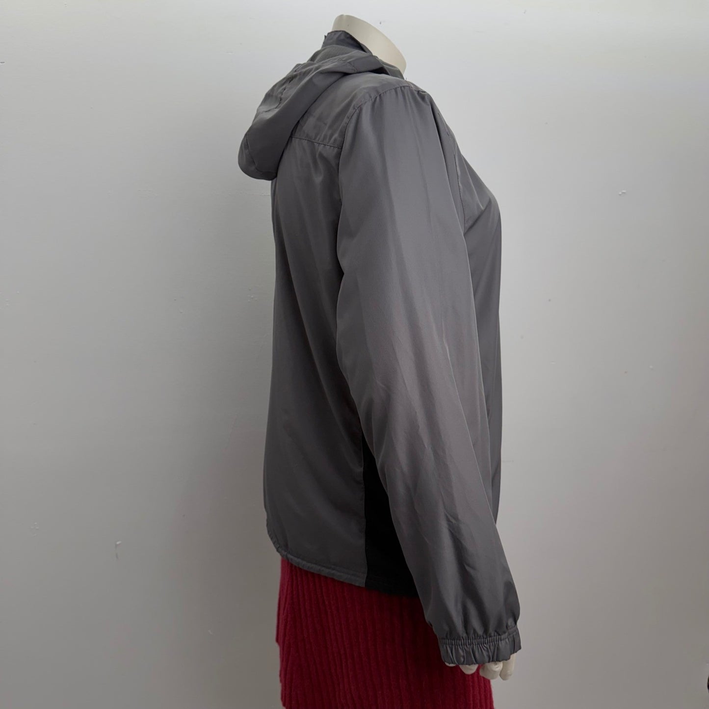 Athletic Works Windbreaker Jacket Hooded Mesh Lined Gorpcore Grey Mens XL