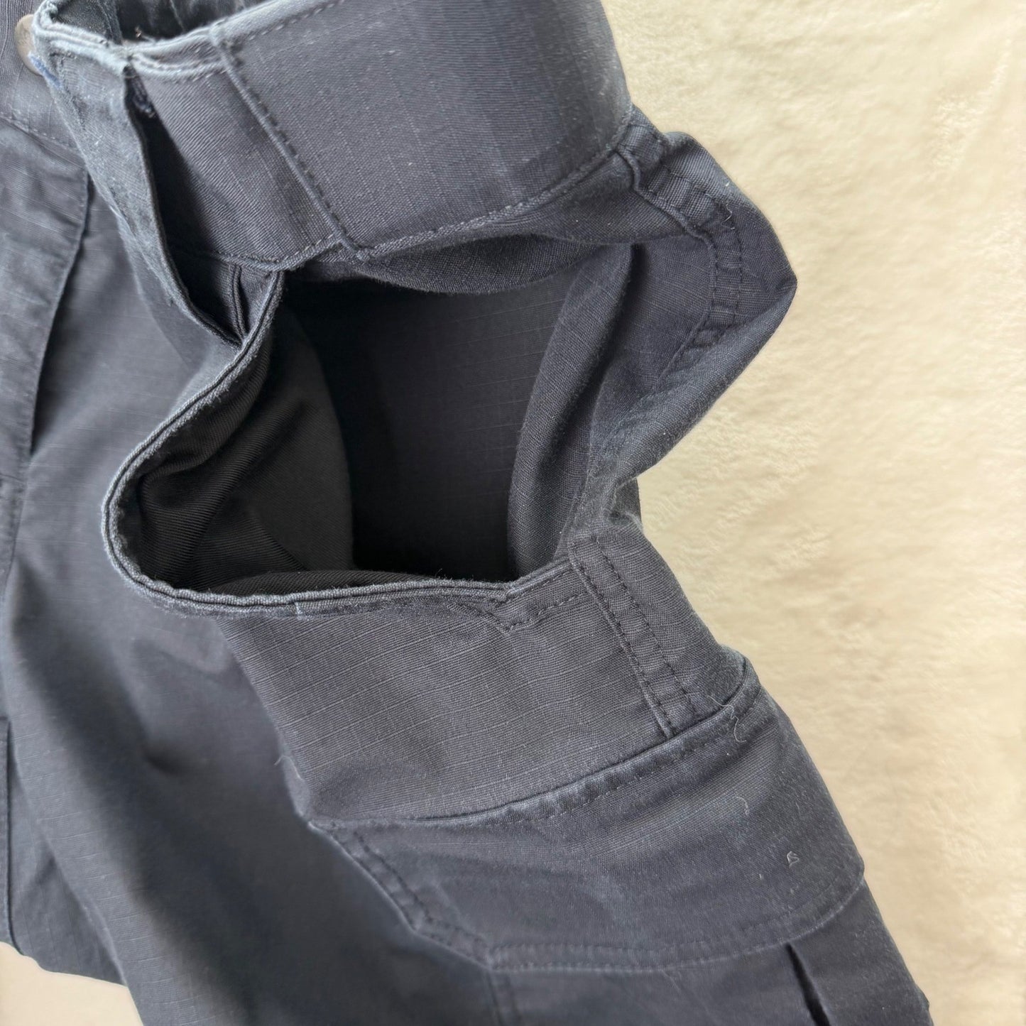 Logistik Black Ripstop Tactical Cargo Pants Workwear Cabincore Gorpcore Small 28