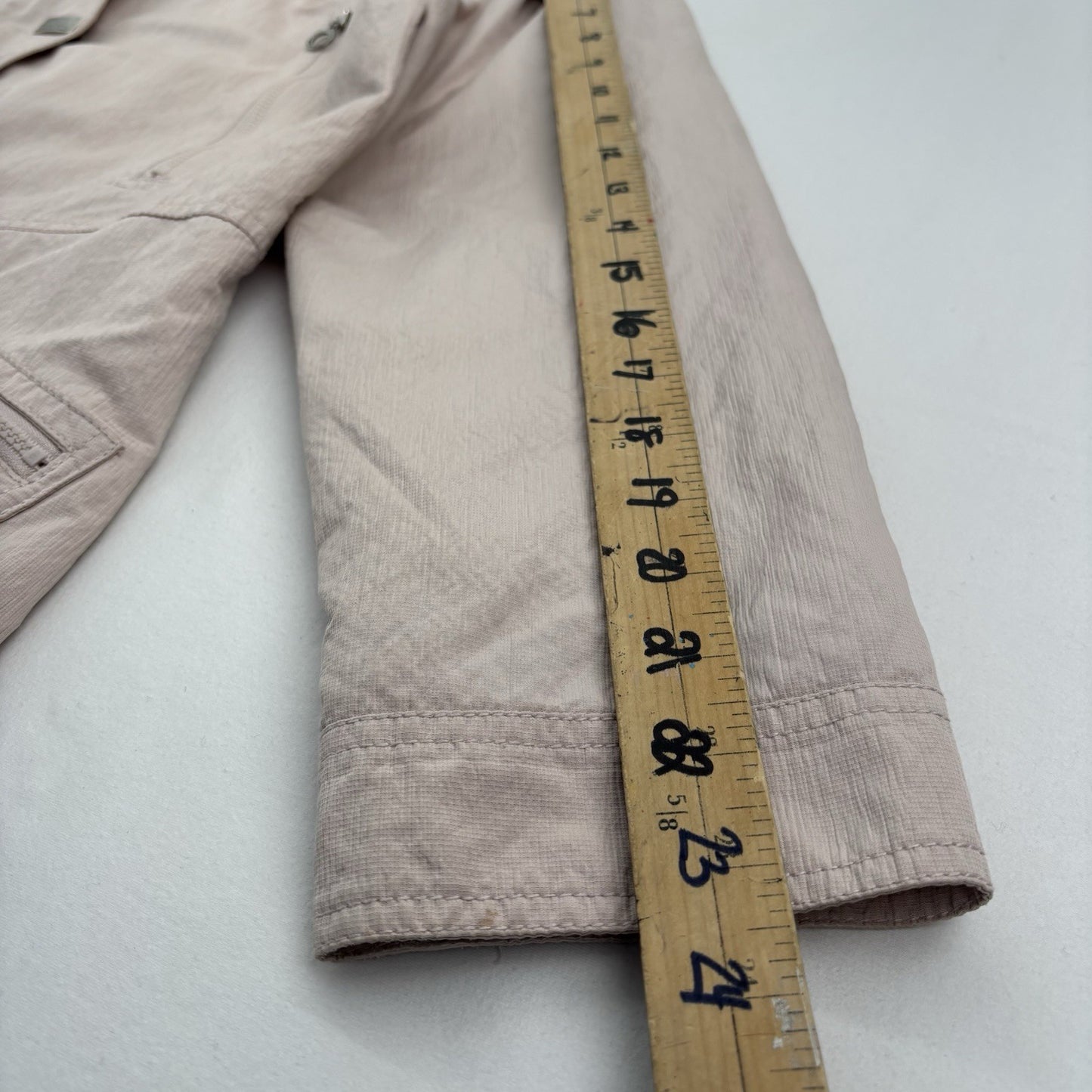 Womens Pastel Pink Jacket Lightweight Coat Y2K Windbreaker Travelcore Sz Md Hood