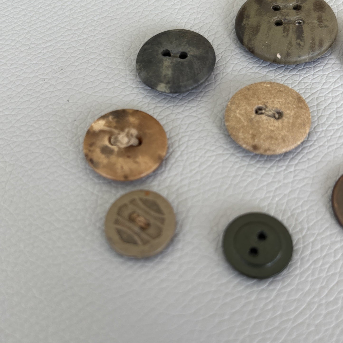 WWII Military & Utility Button Lot 1930s-1950s • Bakelite Casein Metal Mix