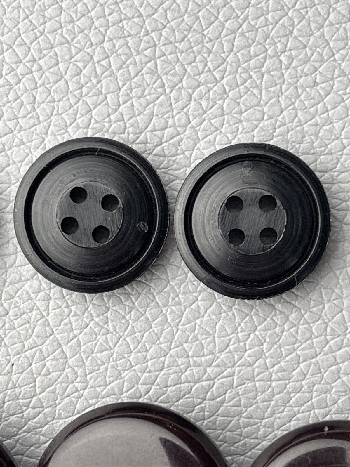 Vintage button lot ,15 black  mix with nautical anchor designs Rare Steel