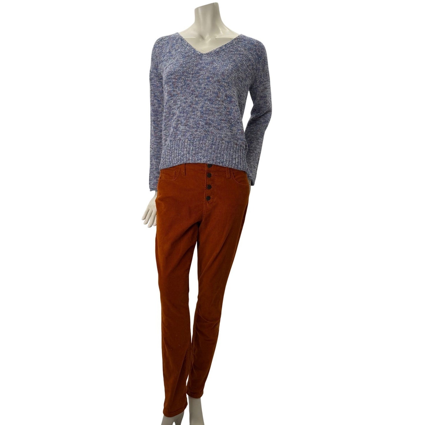 Fall Capsule Outfit - J.Crew Sweater Old Navy Tee Corduroy Pants Scarf Socks S