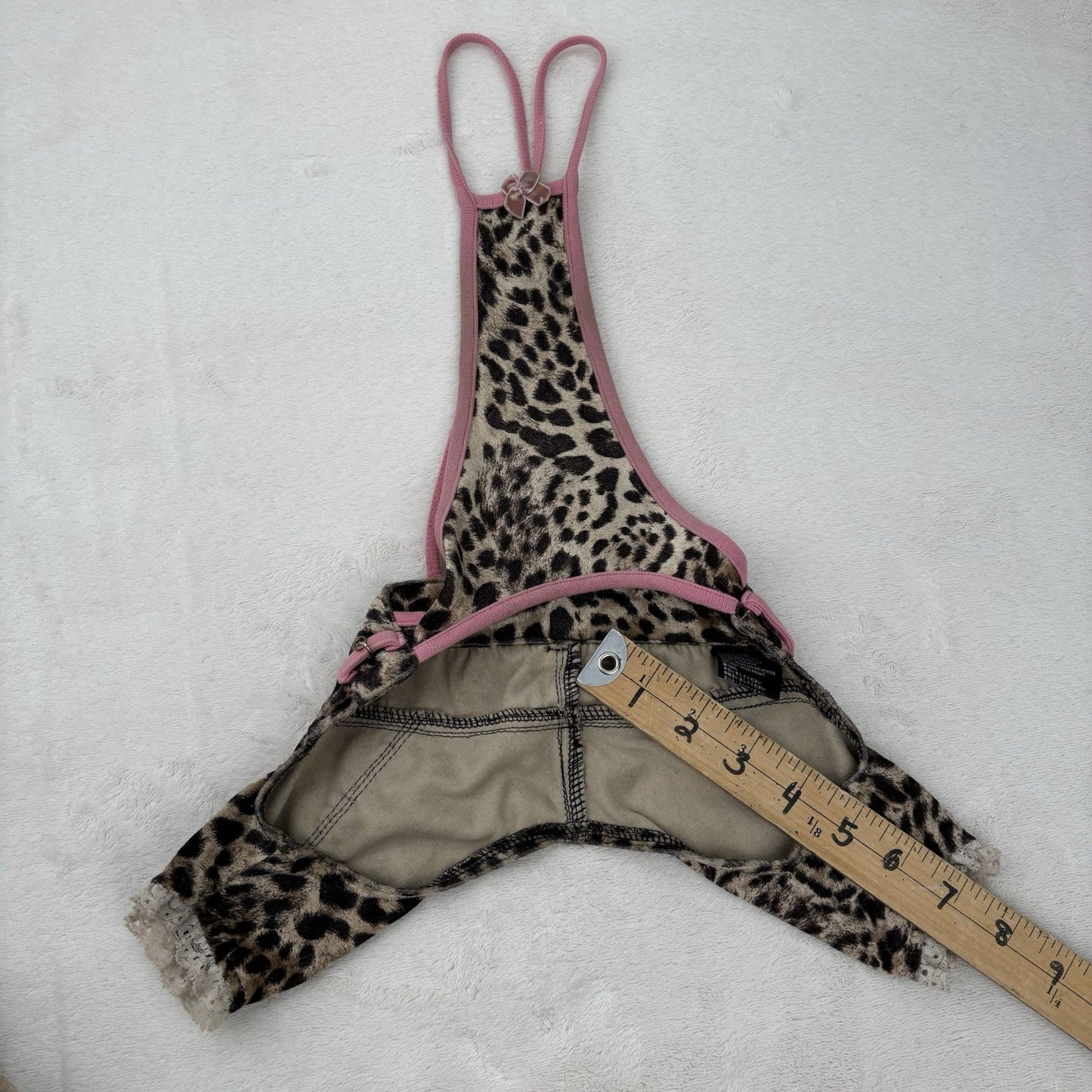 Wooflink Animal Print Dog Jumper Hot pants Size 3 Medium Dog Lace Bows Glamcore