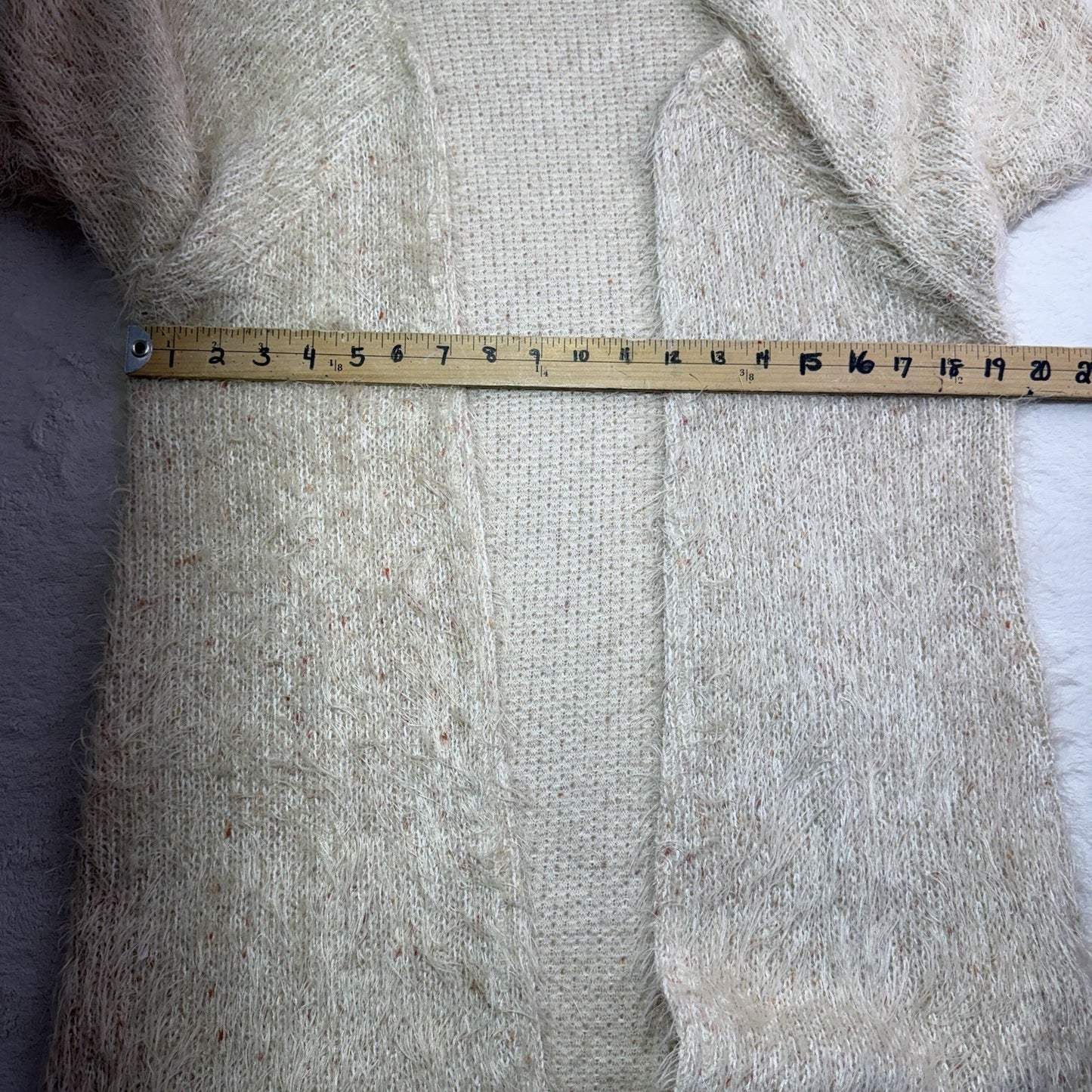 Some Days Lovin Fuzzy Pink Cardigan Eyelash Open Front Sweater  Women’s Small