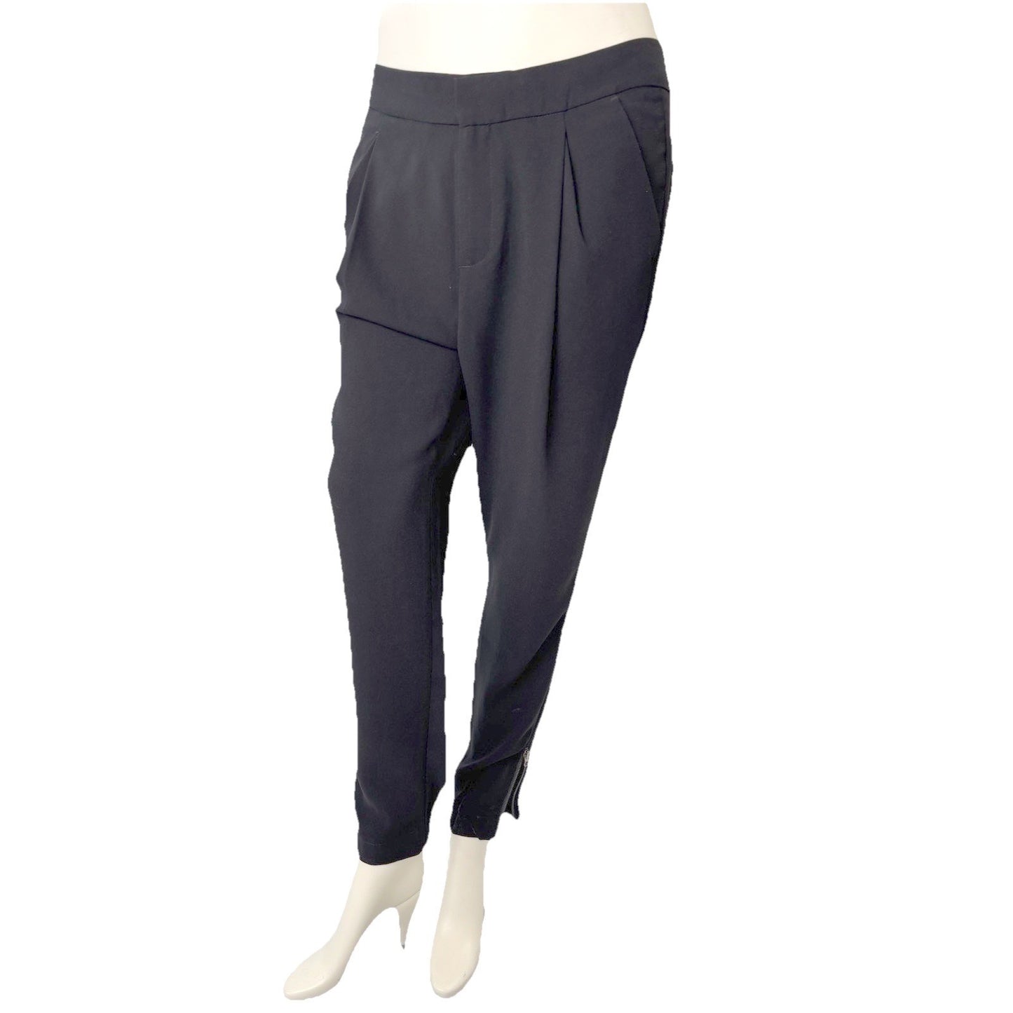 Kenneth Cole Reaction Black Capri Dress Pants Y2K Office Siren Quiet Luxury M