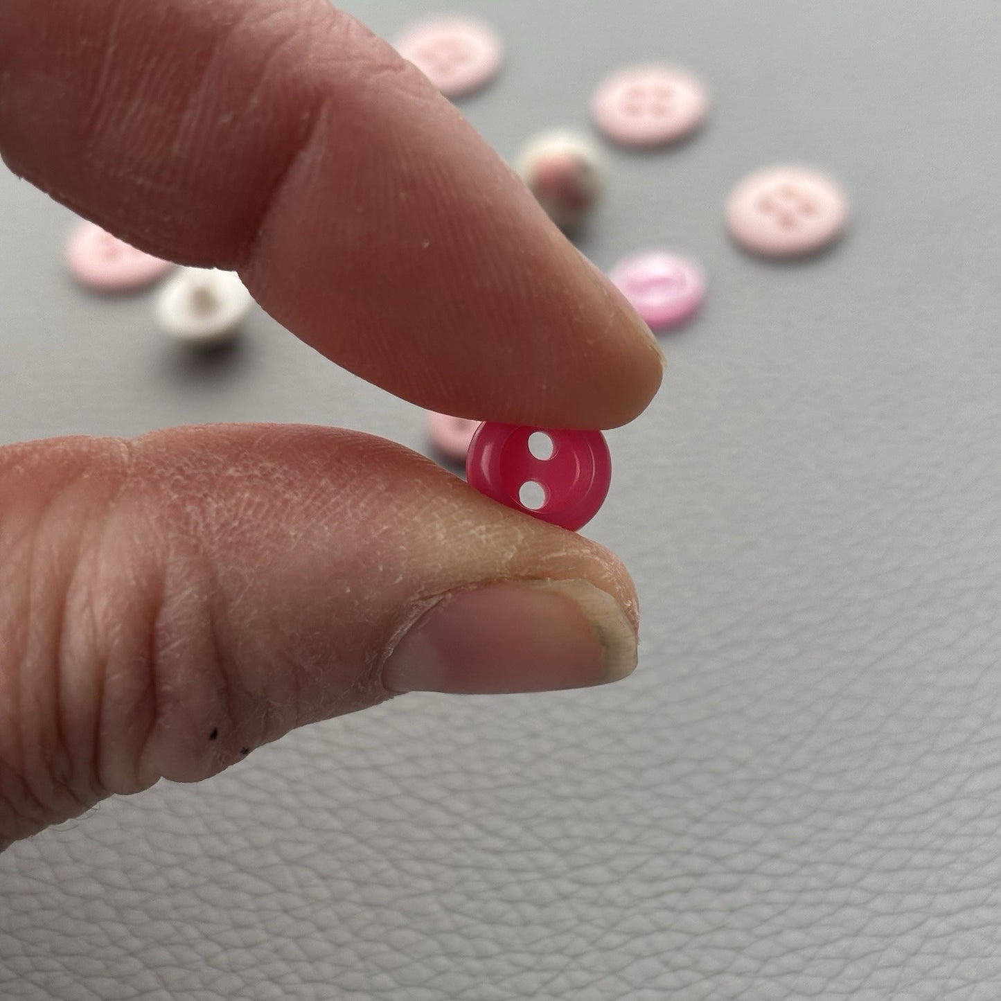 Vintage Rare Tiny Pink Button Lot . Features 1 Pink Disney & 2 Flower Printed