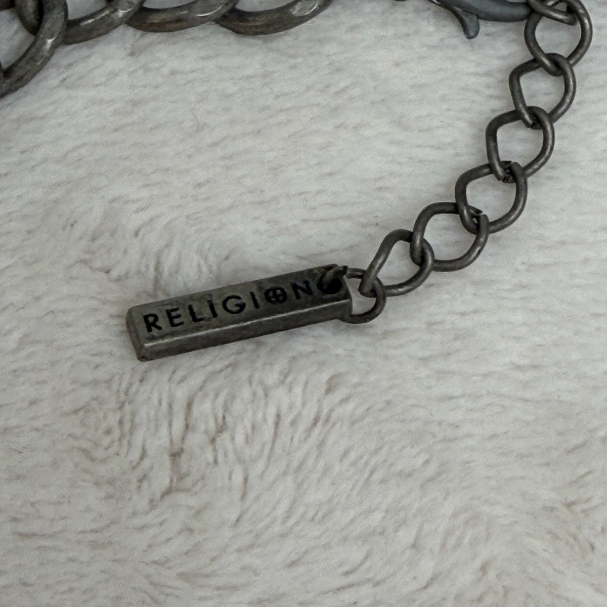 RELIGION London Gunmetal Spike Bib Necklace — detail photo 3