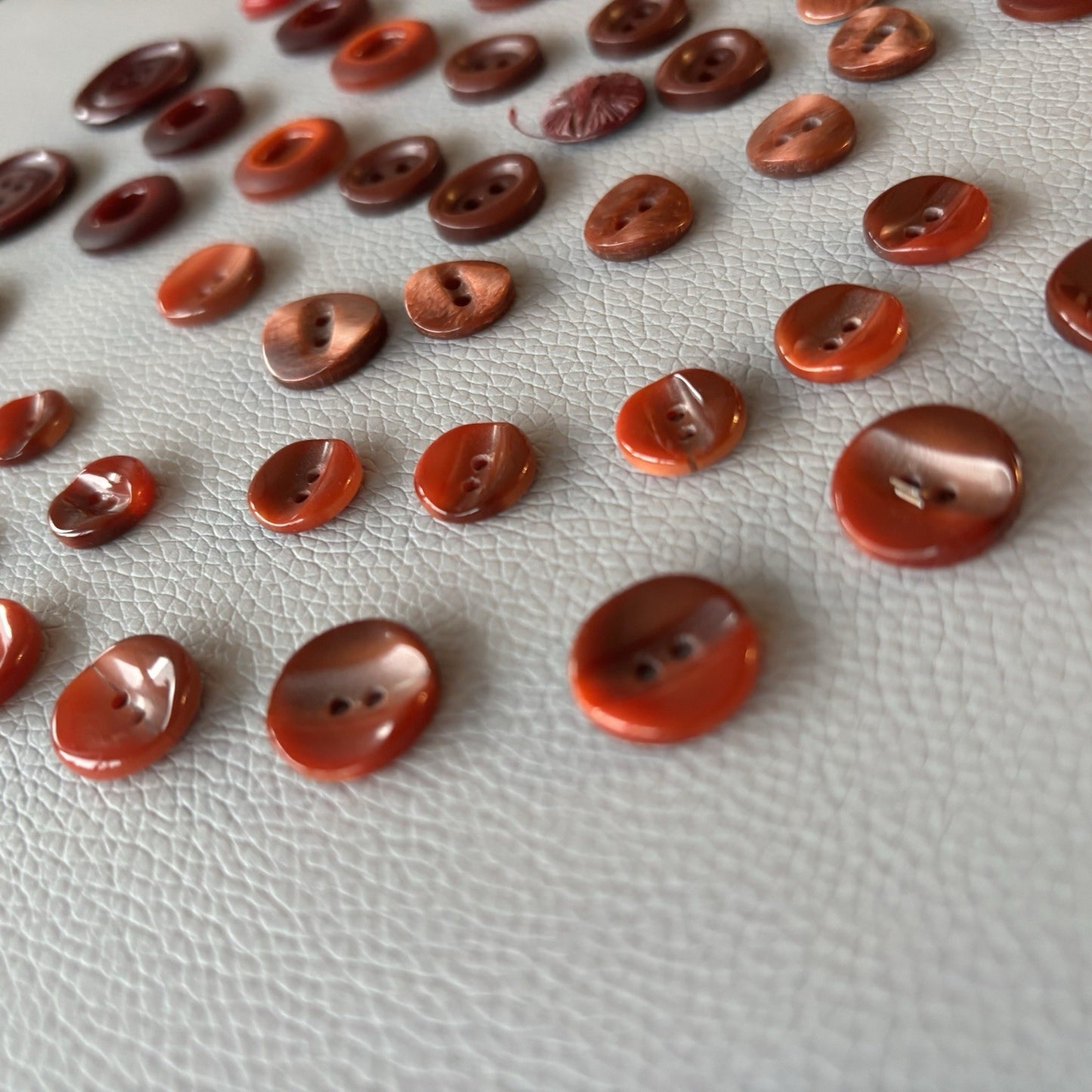 Vintage + New Red Burgundy Button Lot. Mix Two Hole Four Hole Button Crafts Sew