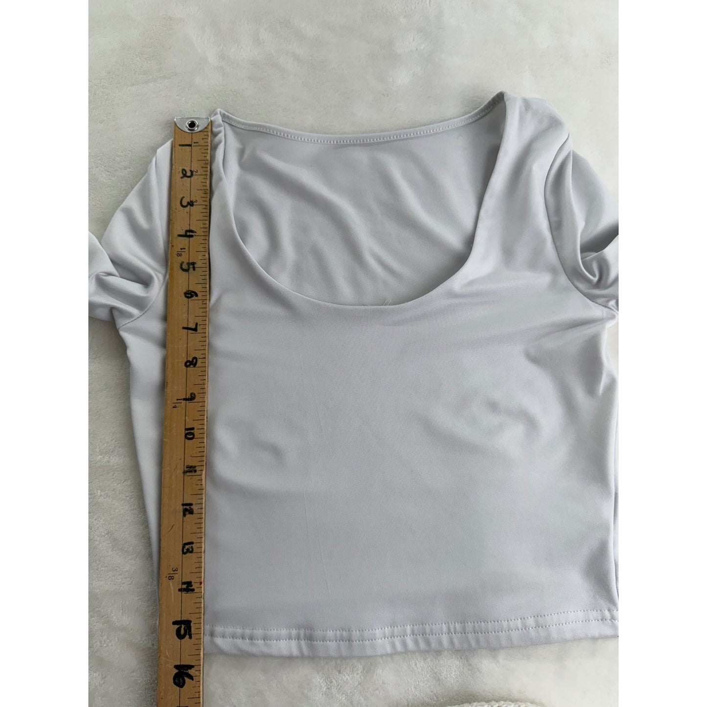 American Apparel Silver Leggings Large ~ Shein  White Crop Top Small Balletcore