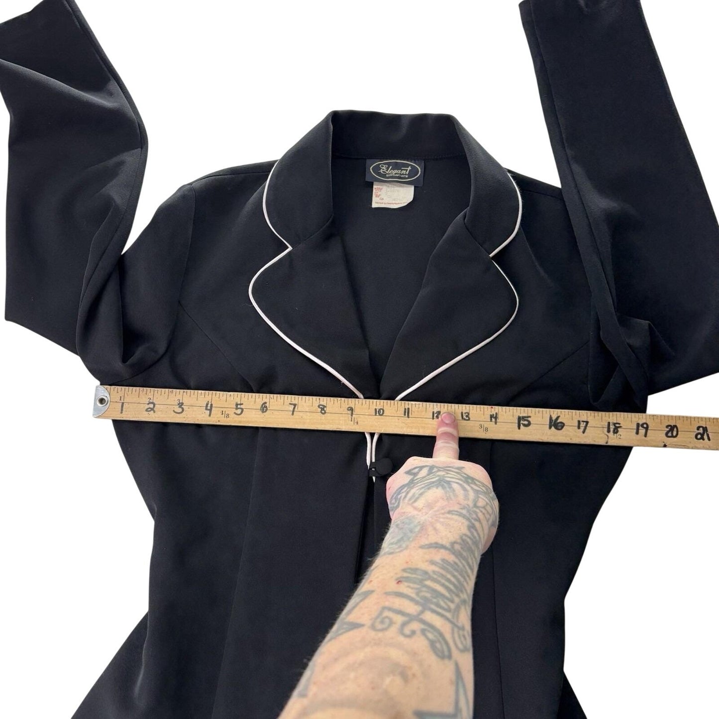 Vintage Dress & Jacket Set Elegant Signature Black Pink Piping Canada Sz 5  Luxe