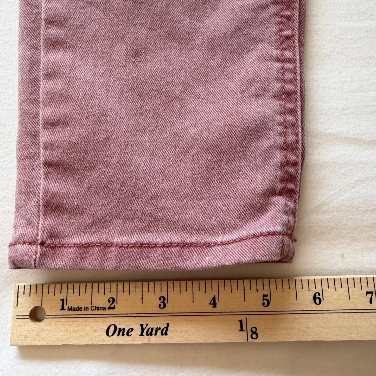 Jordache Jeans Womens High Rise Utility Straight Leg Dusty Rose Mauve Size 8
