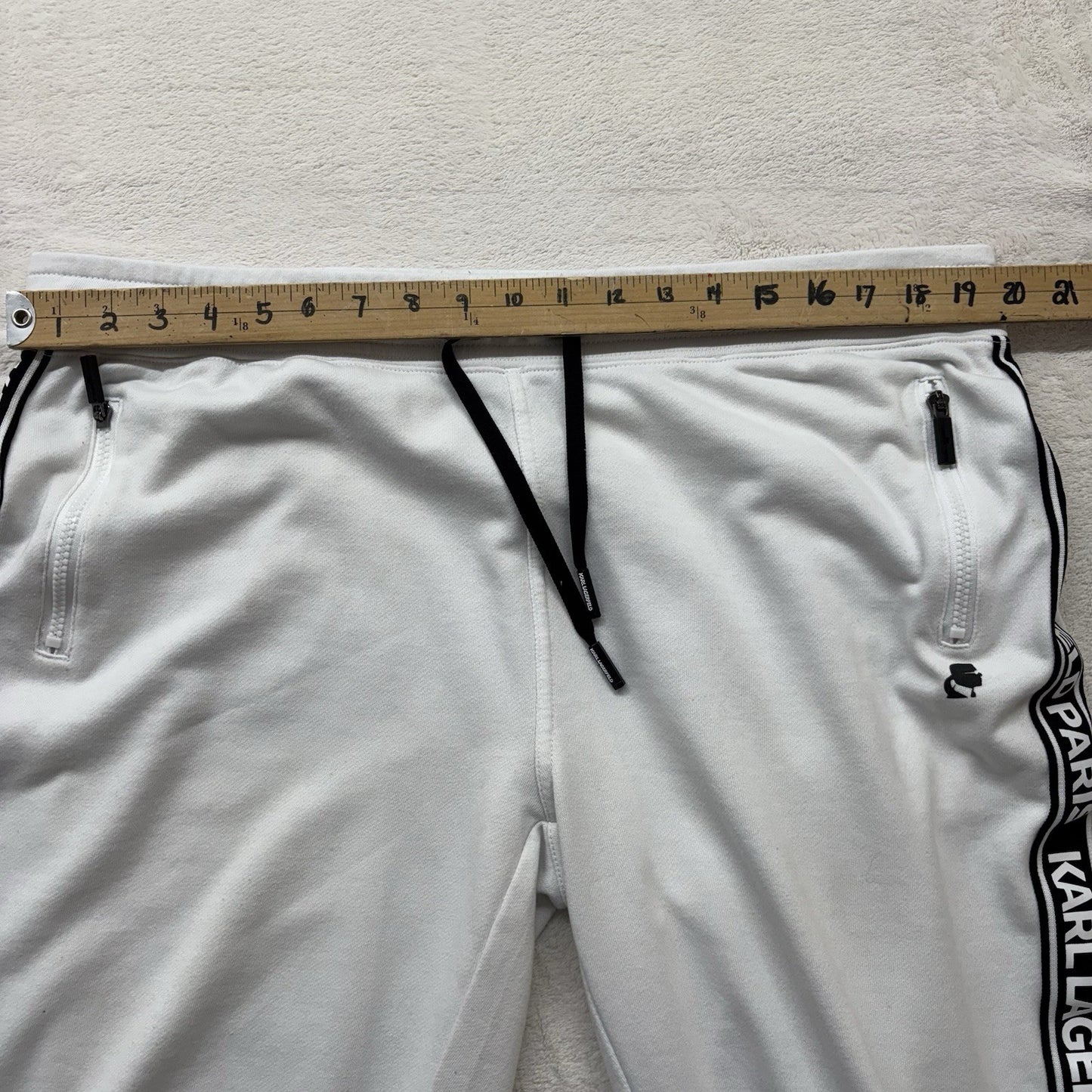 Karl Lagerfeld Block Letter Logo Jogger Sweatpants Sz XL Athleisurecore Glamcore