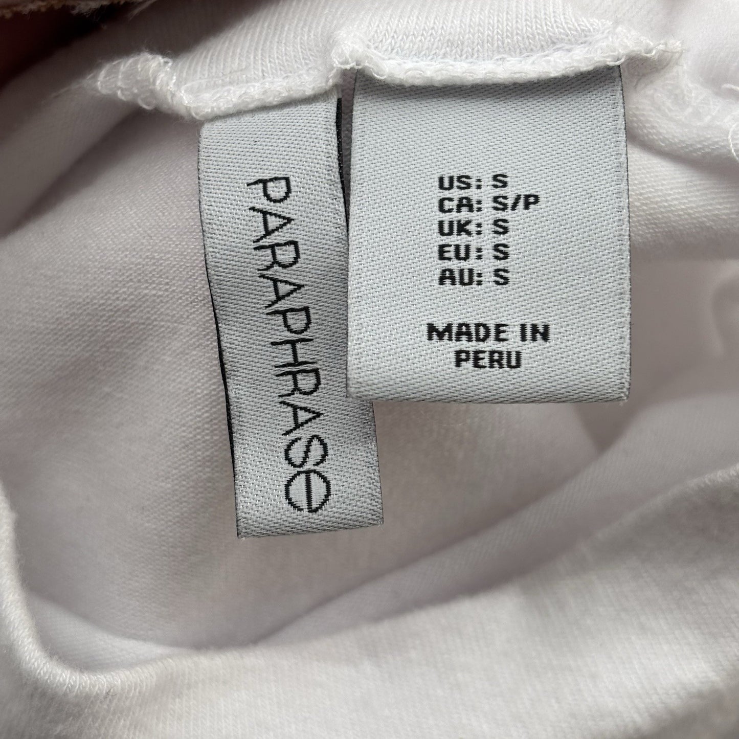Paraphrase women's basiccore white mock neck long sleeve top classic sz small