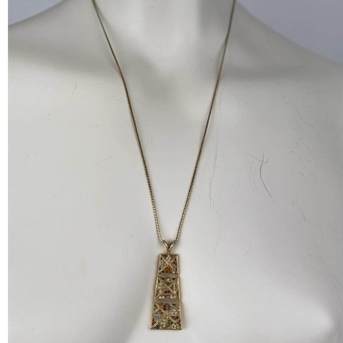 Vintage D'Orlan "Buried Treasure" 24" Gold-Plated Necklace — Canadian Designer,