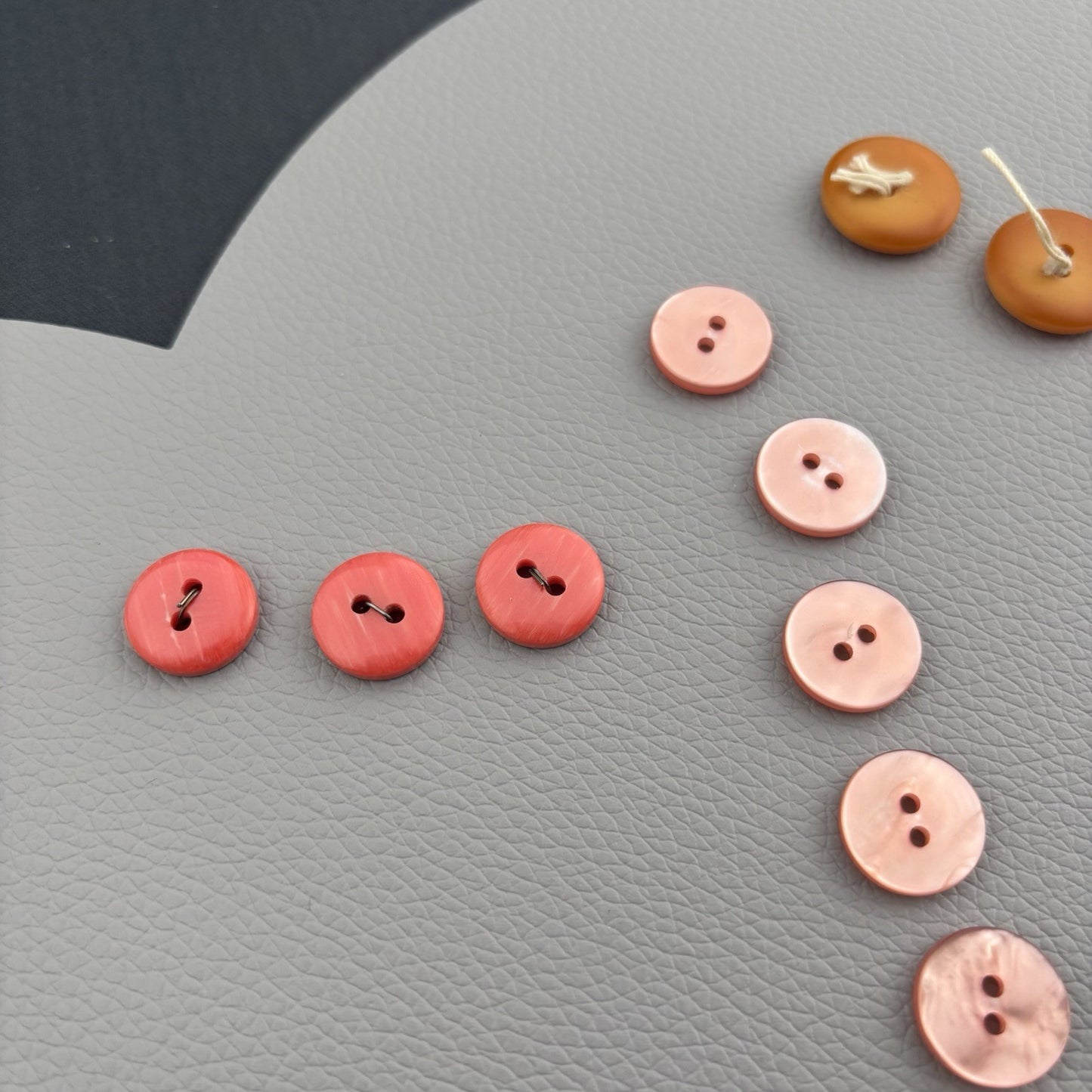 Vintage Orange Button Lot 68 Mix Made Of Early Plastics Sewing Mending Crafts