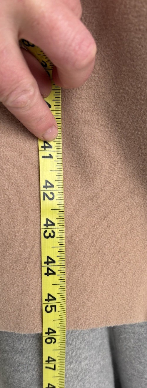 Lovposh Beige Women's long Trench Coat Size Medium  Front Pockets Fully Lined