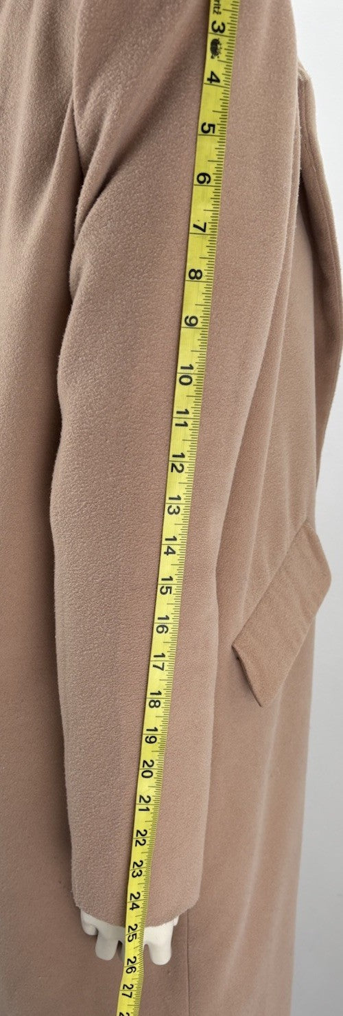 Lovposh Beige Women's long Trench Coat Size Medium  Front Pockets Fully Lined