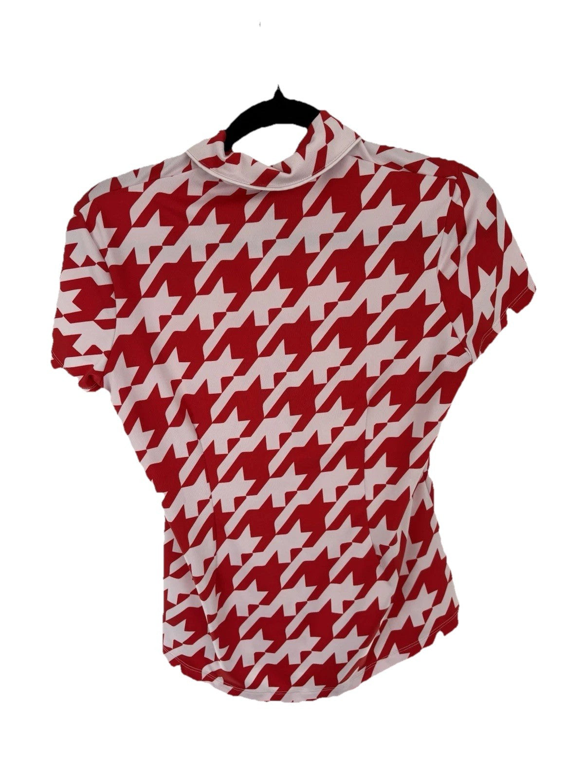 Joefit Cycling Top Red+ White Houndstooth Sz Small Activewear Sports Athleisure