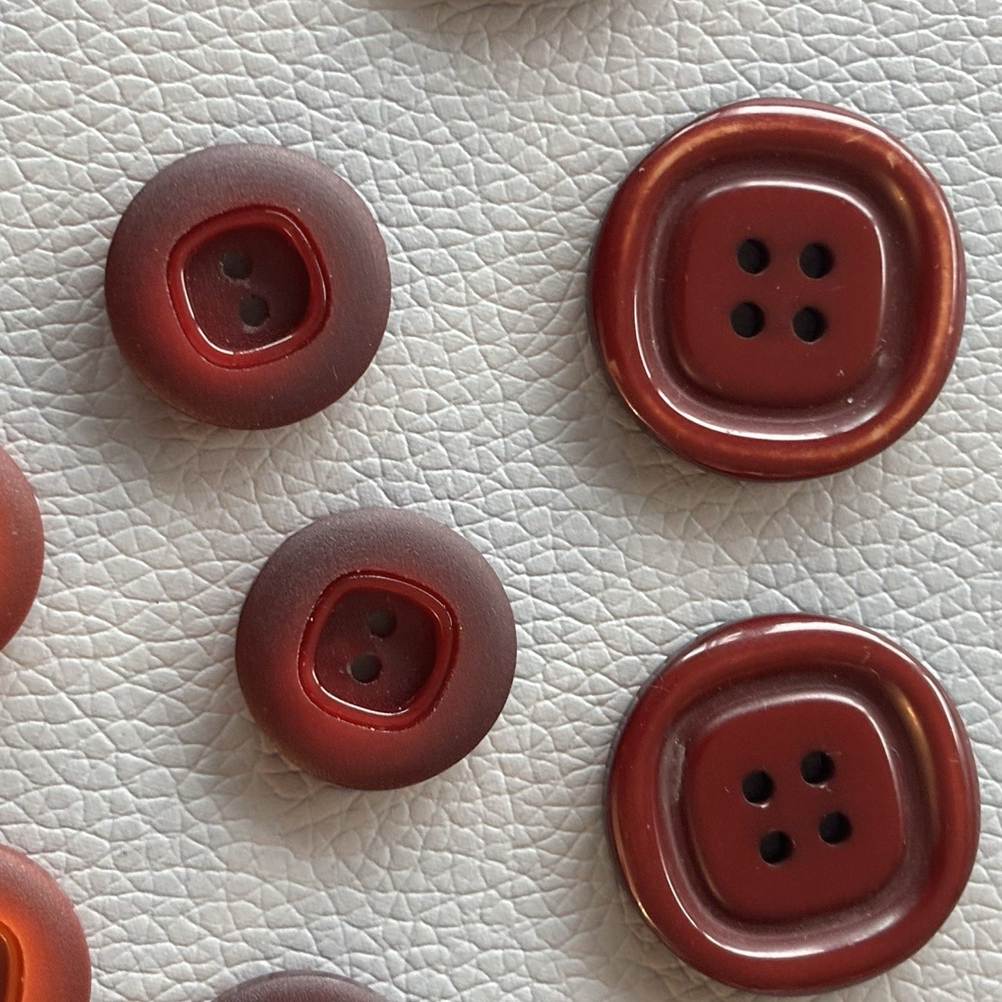 Vintage + New Red Burgundy Button Lot. Mix Two Hole Four Hole Button Crafts Sew