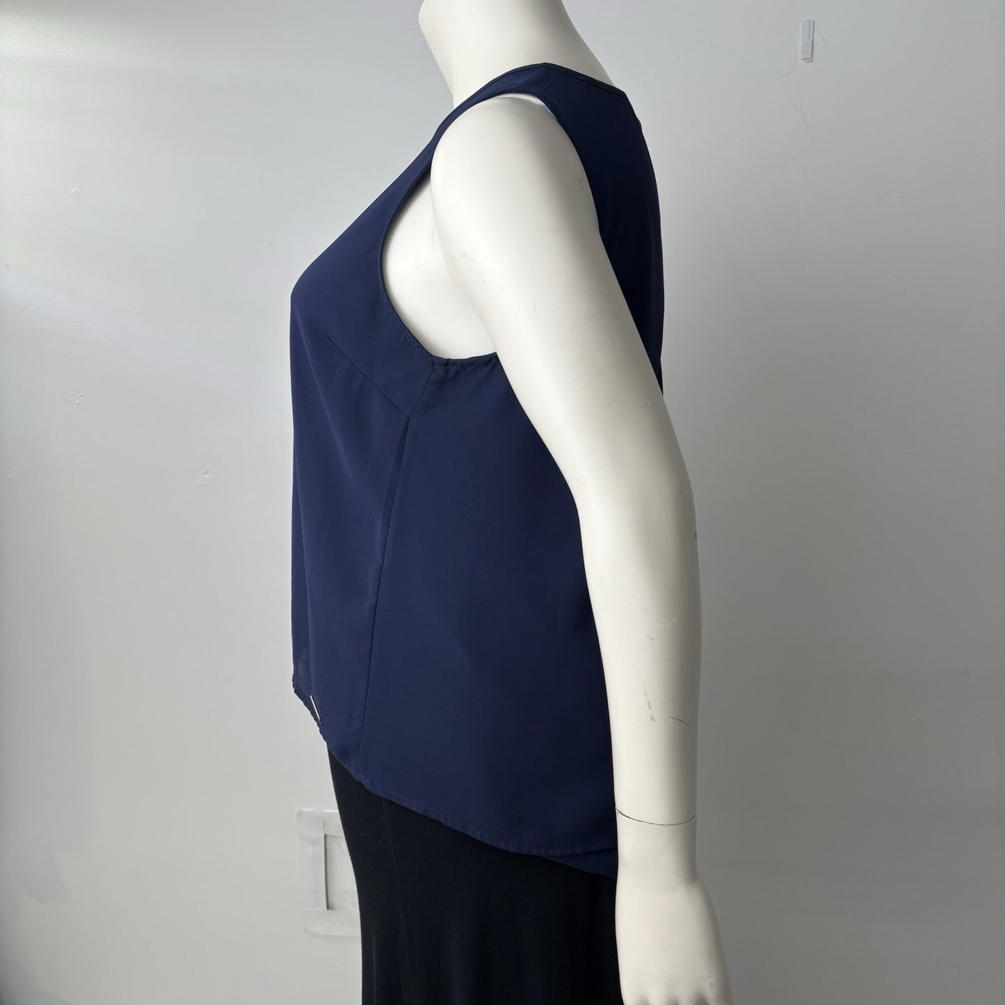 Michael Kors Blouse Sz L Navy Top Normcore Vanillagirl Quietluxury Oldmoney Work