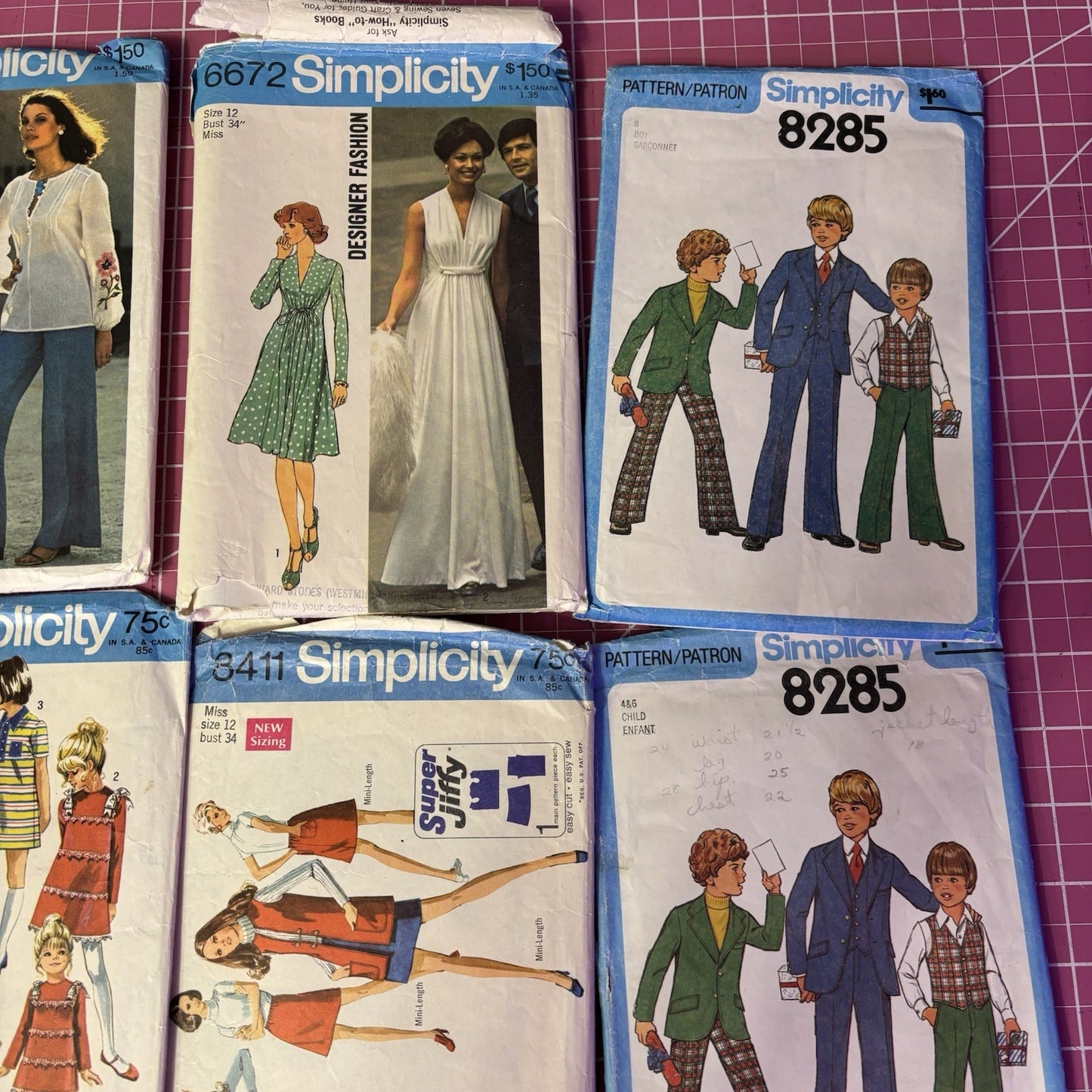 Vintage 70s Simplicity Sewing Patterns Lot (18) Kids & Teens Retro Outfits