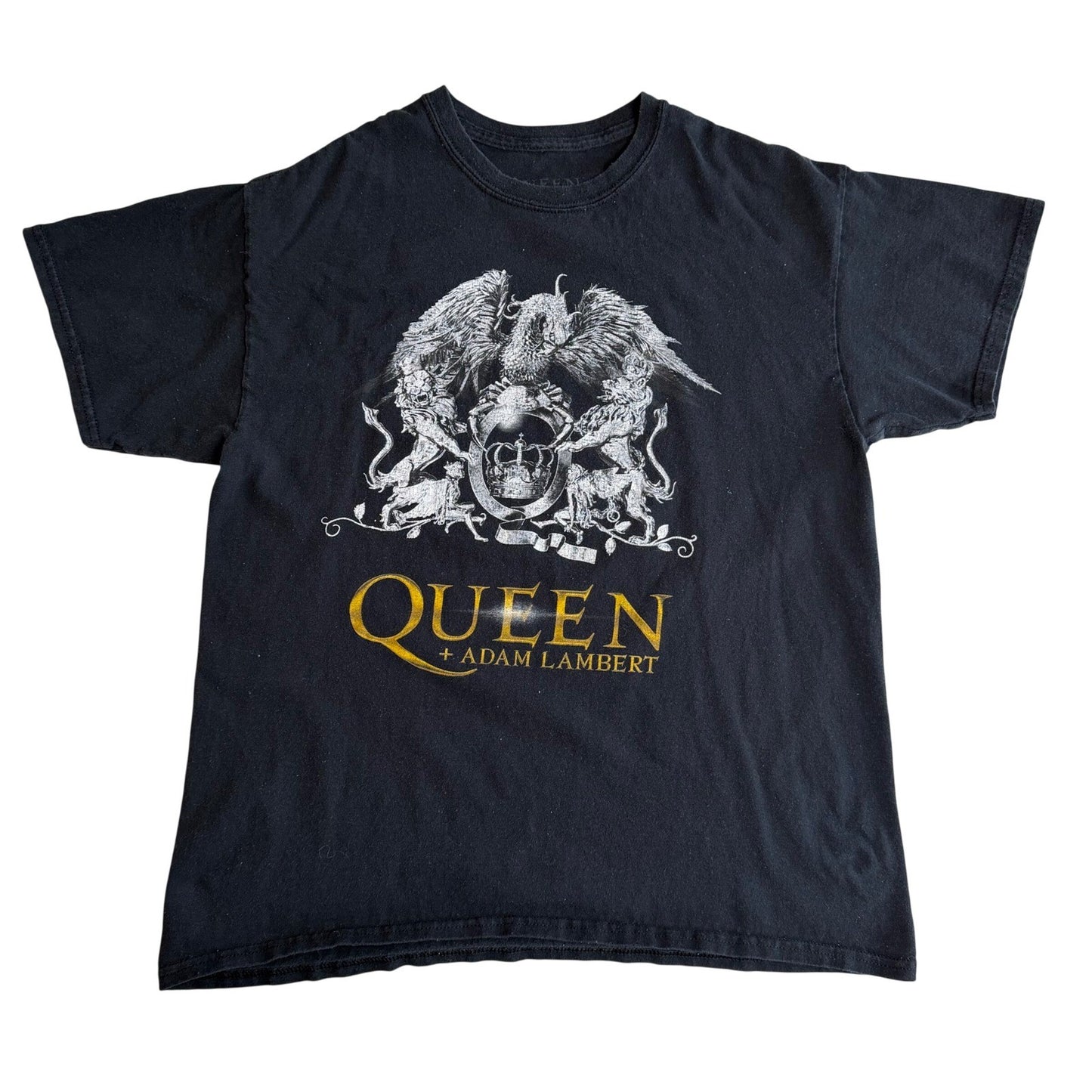 Queen Adam Lambert T Shirt Rhapsody Tour 2019 Band Tee Rock Music Black Large