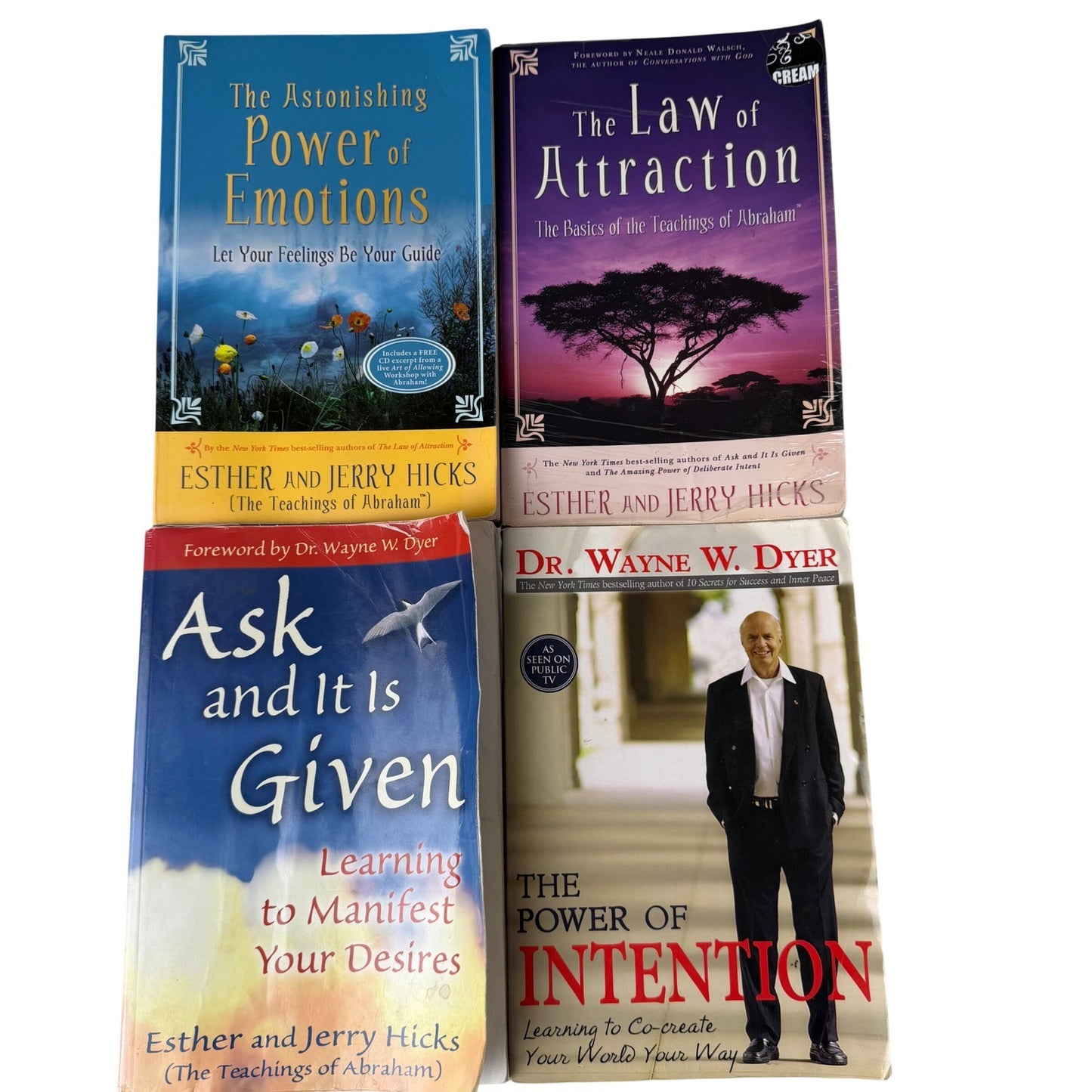 Spiritual Self-Help Book Lot (4) – Esther & Jerry Hicks + Wayne Dyer