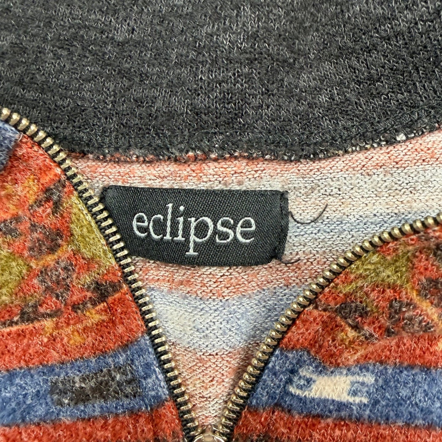 Eclipse 1/4 Zip Pullover Southwestern Print Gorpcore Cabincore Grandmacore S