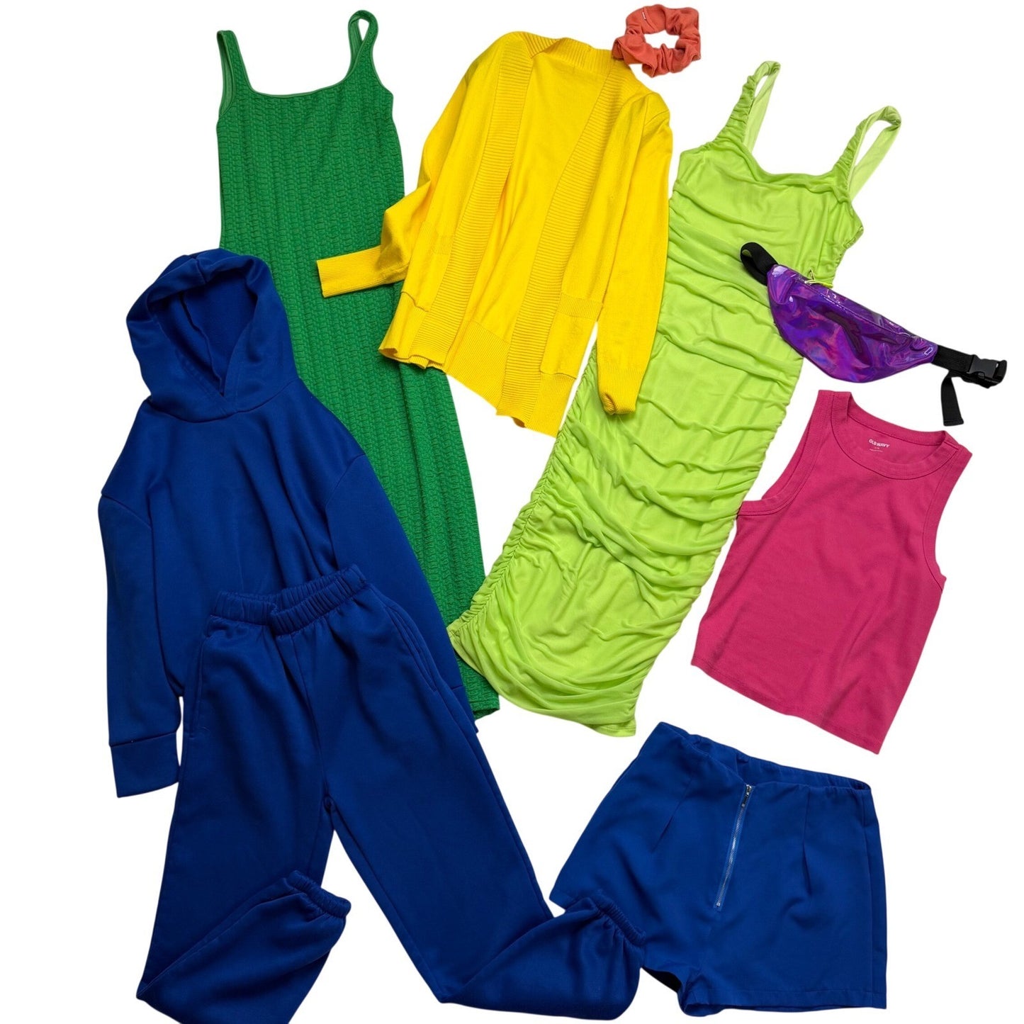 Neon Colorblock Clothing Lot 9pc Lot ~80s 90s Retro Aesthetic Dopamine dressing