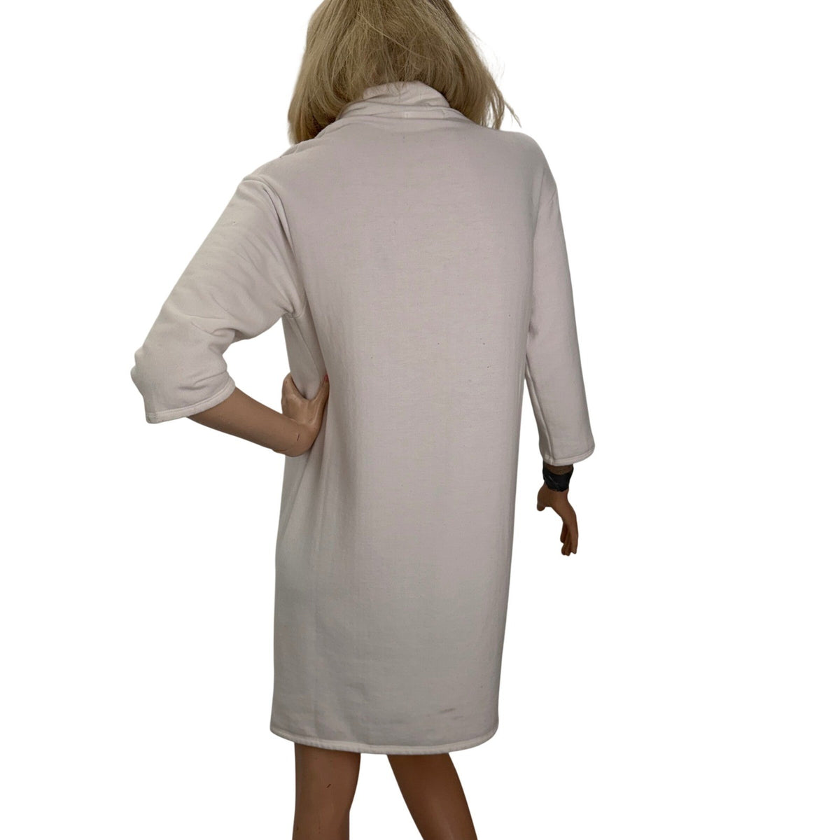 Cream Turtleneck Sweater Dress Knit Mini Off White Minimalist Basic Loungewear