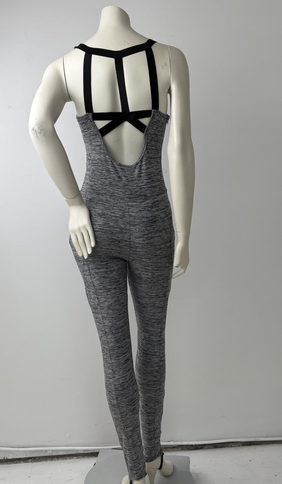 LA Society Jumpsuit Size XL Grey Snatched Athleisurecore Gym Yoga Pilates Stirup