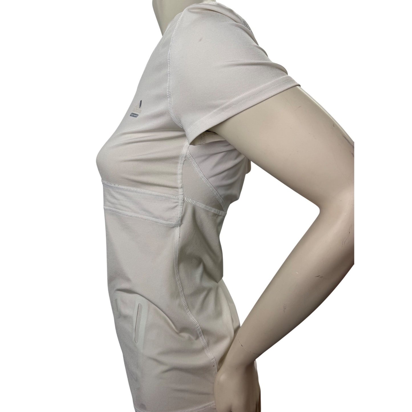 Adidas Techfit ClimaCool White Short Sleeve Training Top Keyhole Back Small