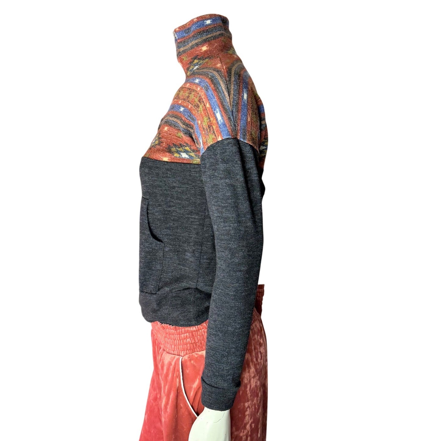 Eclipse 1/4 Zip Pullover Southwestern Print Gorpcore Cabincore Grandmacore S