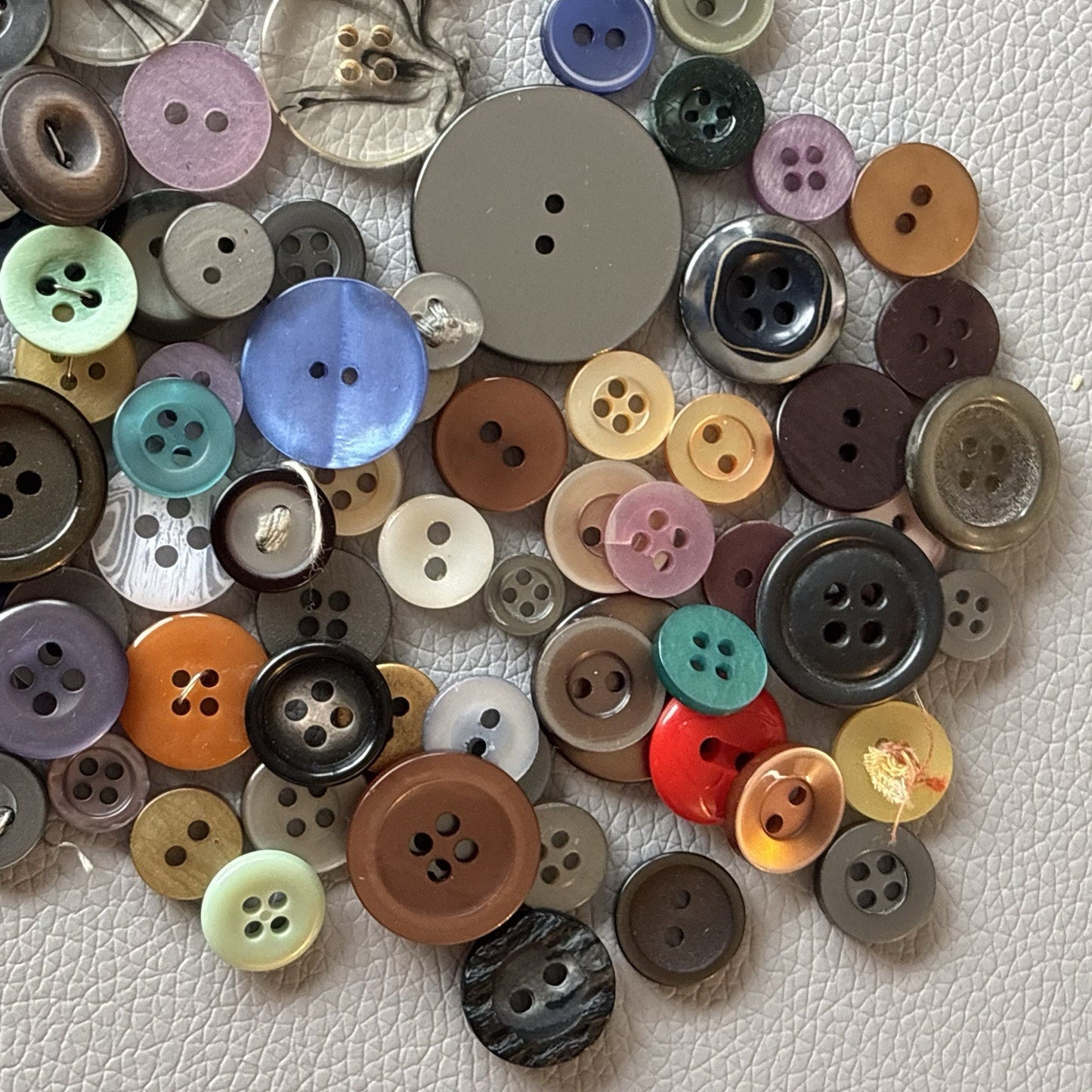 Big Button Lot Of Four Hole And Two Hole Round Shapes. Crafts Sewing Mending
