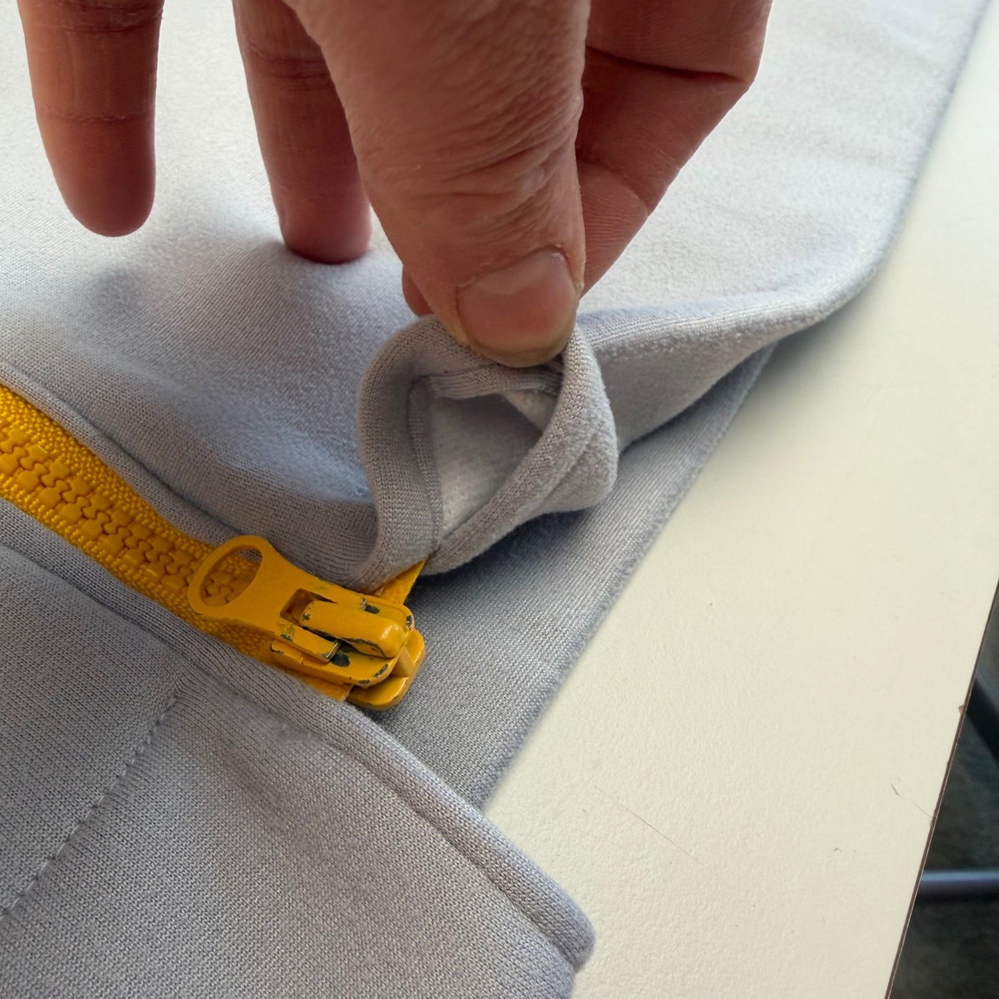 Simpłe Clothing ZipUp Shacket Shirt Grey Yellow Contrast Blokecore Retro XL