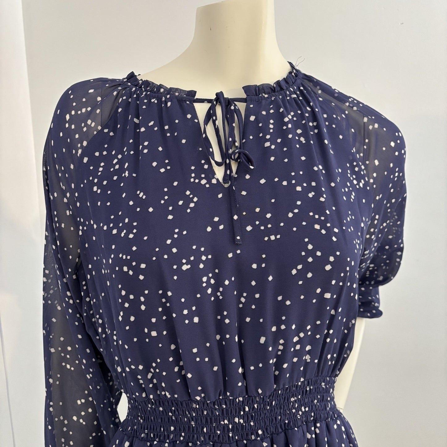 Collective Concepts Navy Ruffle Tiered Dress Modern Boheme Romanticcore Medium