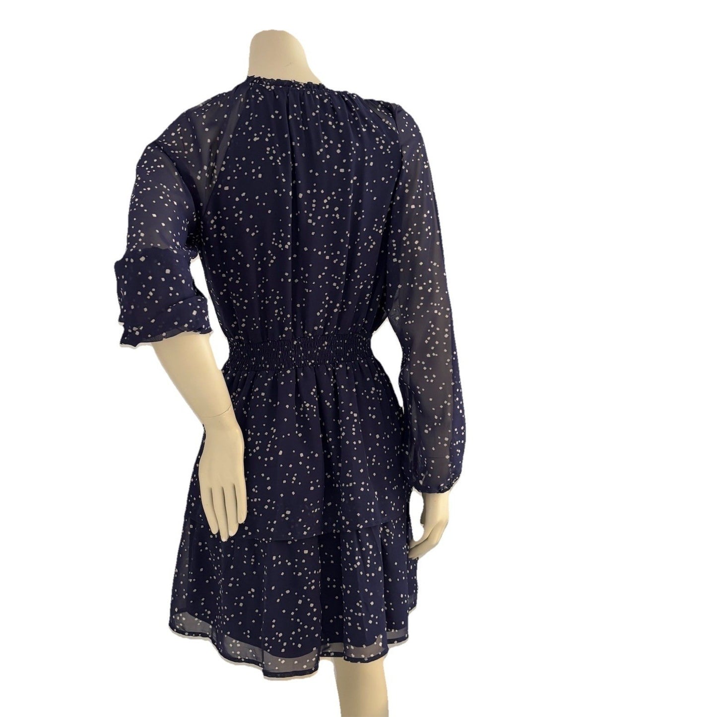 Collective Concepts Navy Ruffle Tiered Dress Modern Boheme Romanticcore Medium