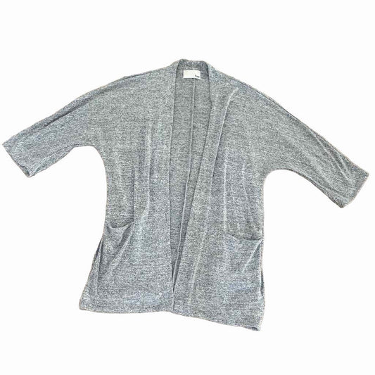 Wilfred Free Open Front Cardigan Grey Slouchy Cocoon Pockets Womens S