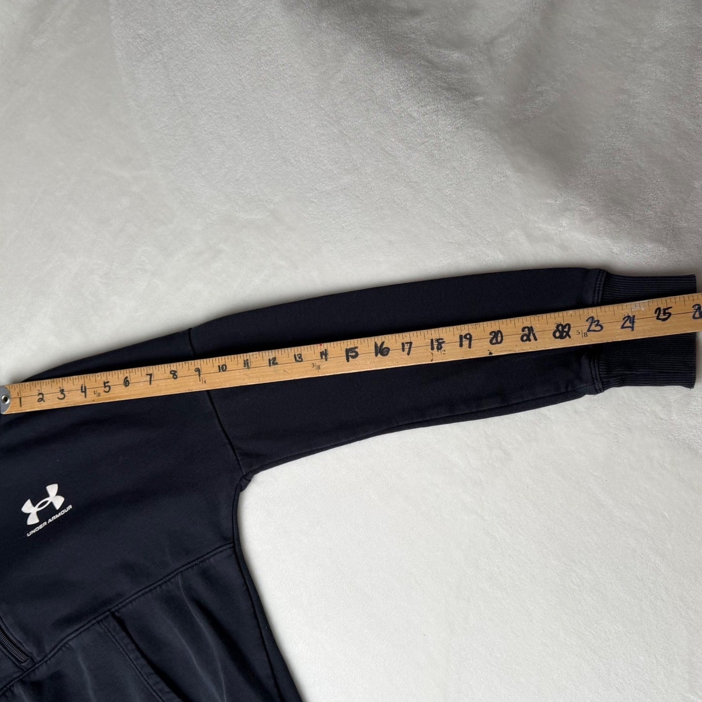 Under Armour Womens Black Quarter Zip Fleece Sweatshirt Pullover Size XSmall