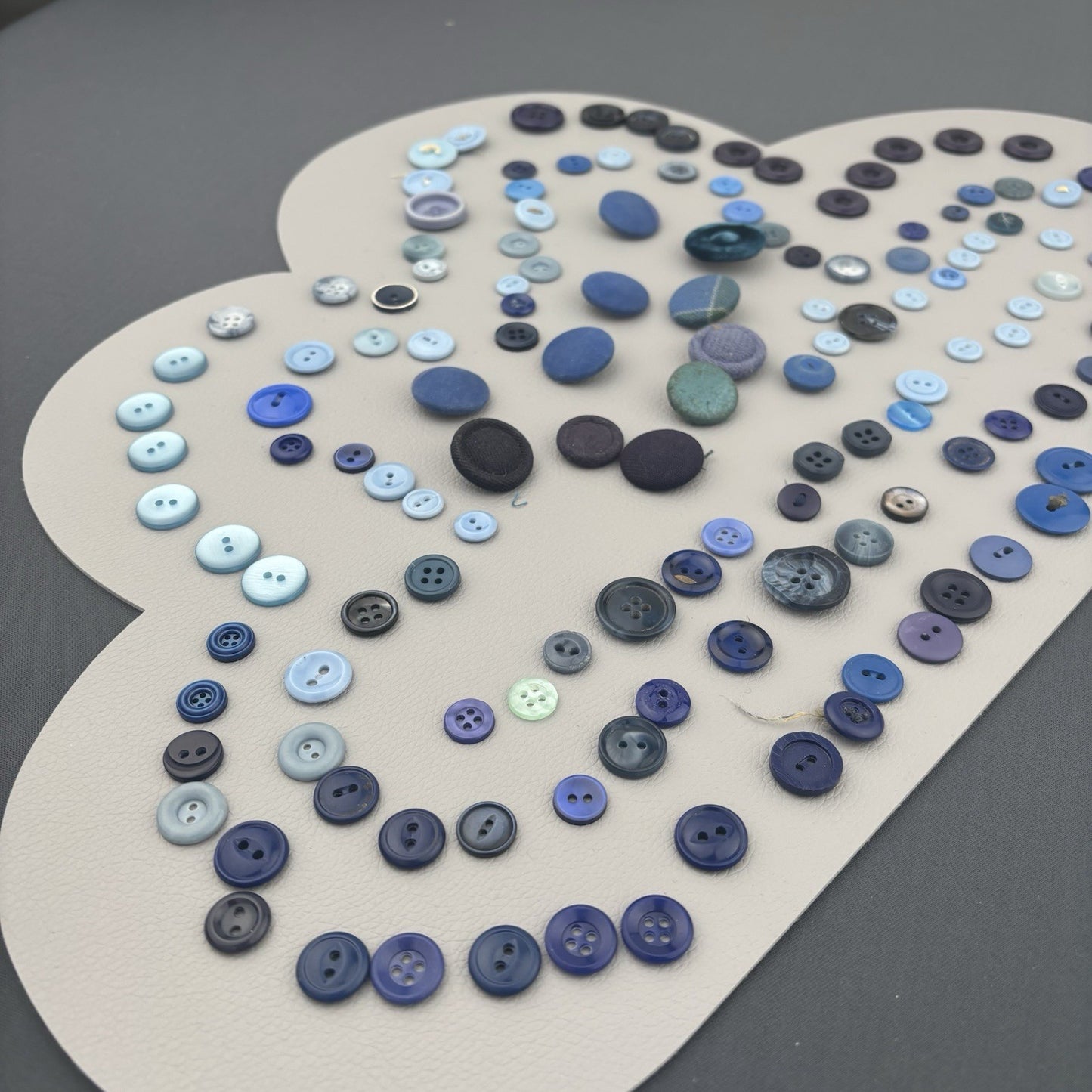 Vintage Blue Fabric Covered Buttons Lot Velvet Tweed Knit Tailor Shank 1940s-60s