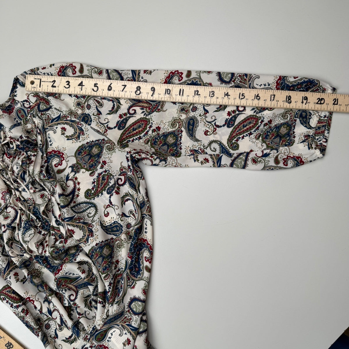 Cozy Neutral Capsule Outfit Paisley Blouse Old Navy Sweater Capri Pants  Bag