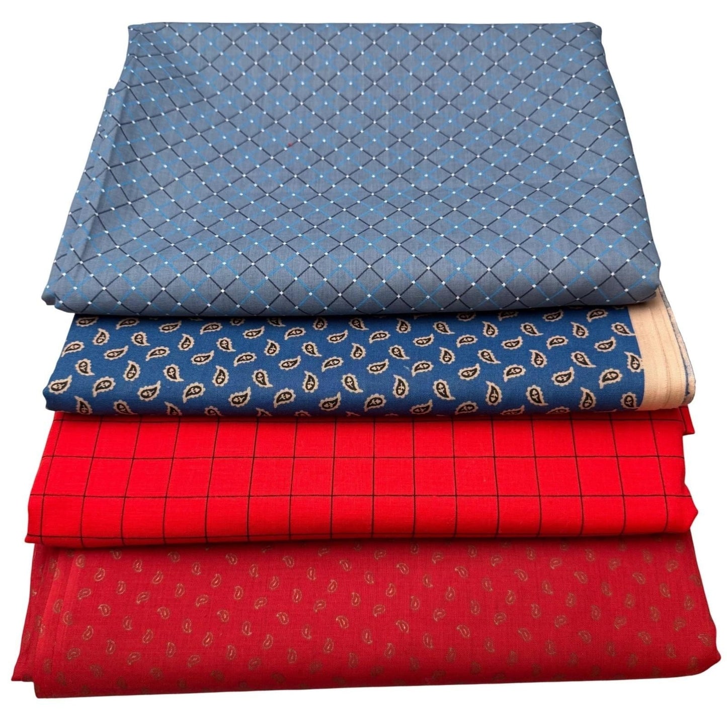 Quilters Cotton Fabric Bundle ~ 10 Meters ~ Paisly Gingham Plaid Craft Sewing