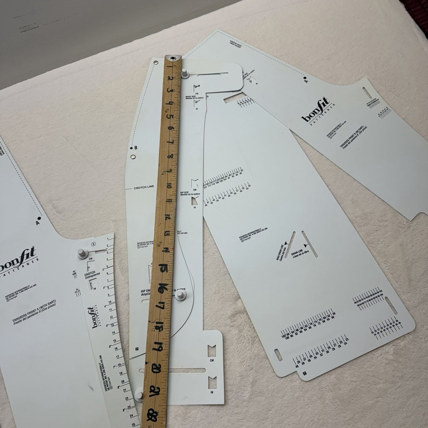 Bonfit Patterner Pants/Trousers Drafting System – Adjustable Pattern Templates
