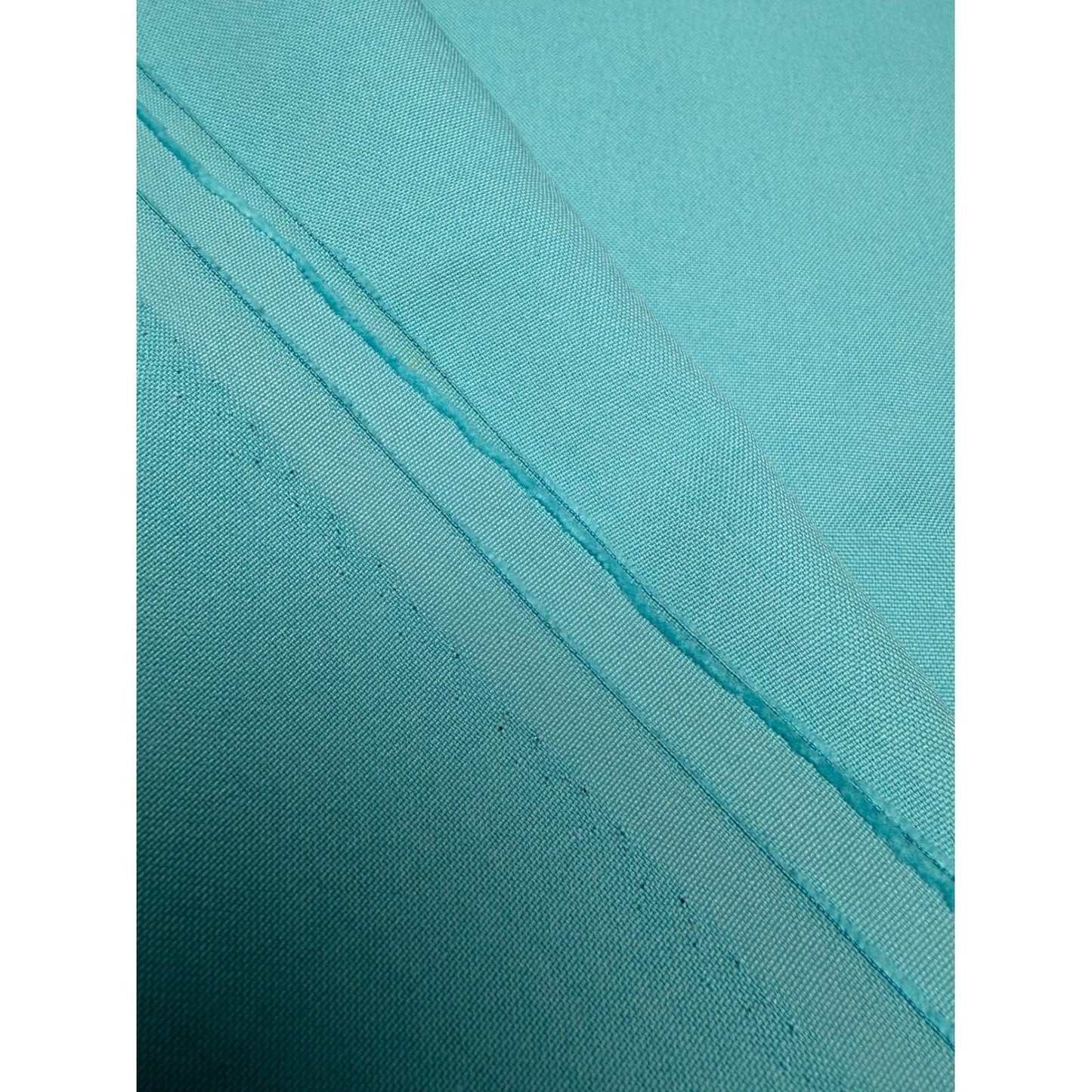 Turquoise Blue Woven Fabric Roll Solid Color Textile Sewing Upholstery 3.2 Meter