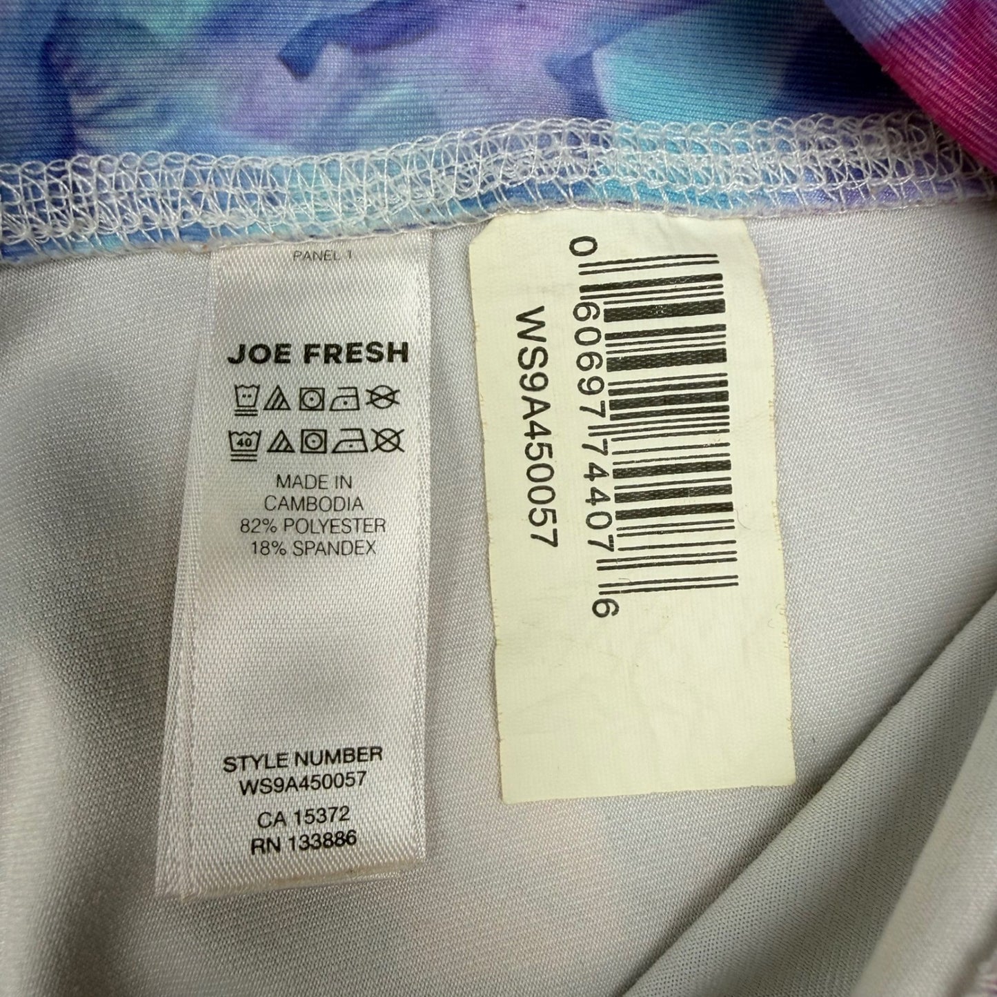 Joe Fresh Active Floral Workout Set Zip Front Bra High Waist Leggings Womens M