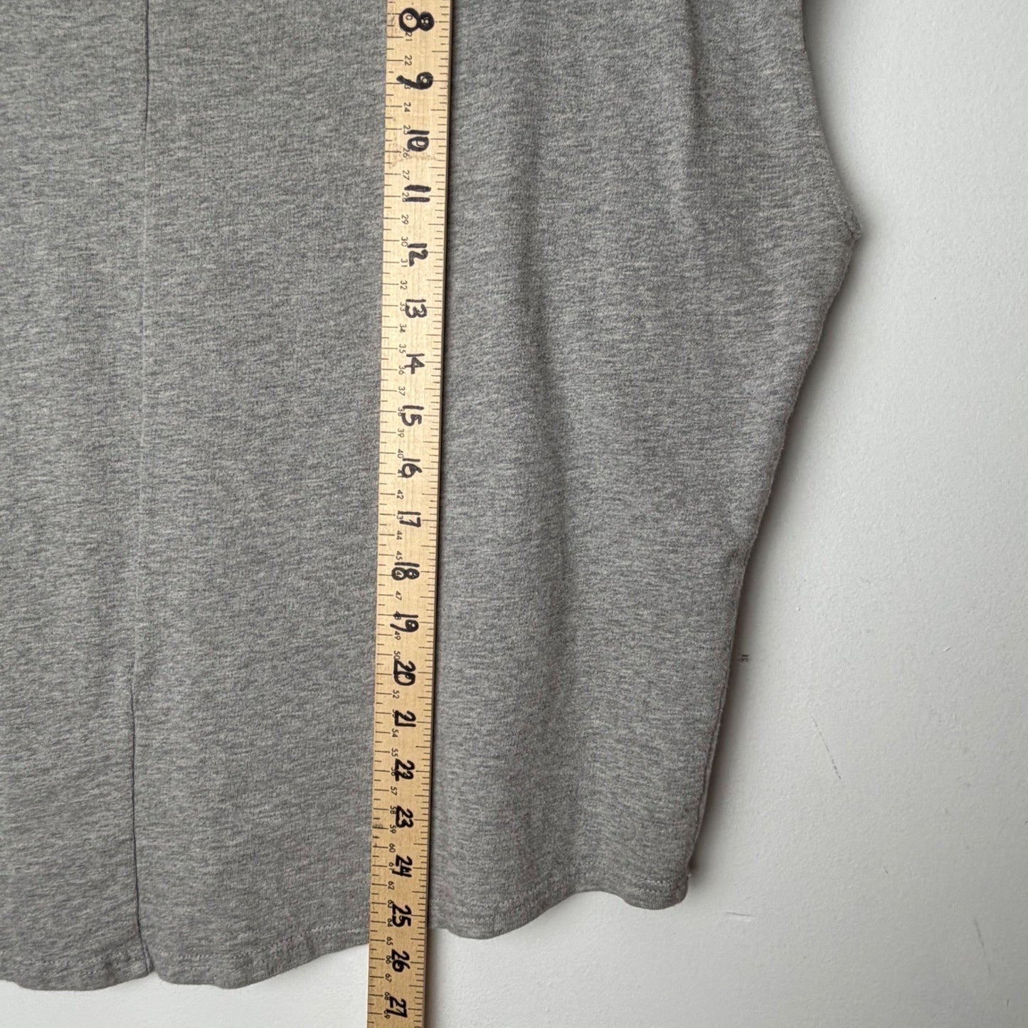 QED London Sweat Top Skull Graphic Distressed Laser Cut Top Gray S/M Punk Grunge