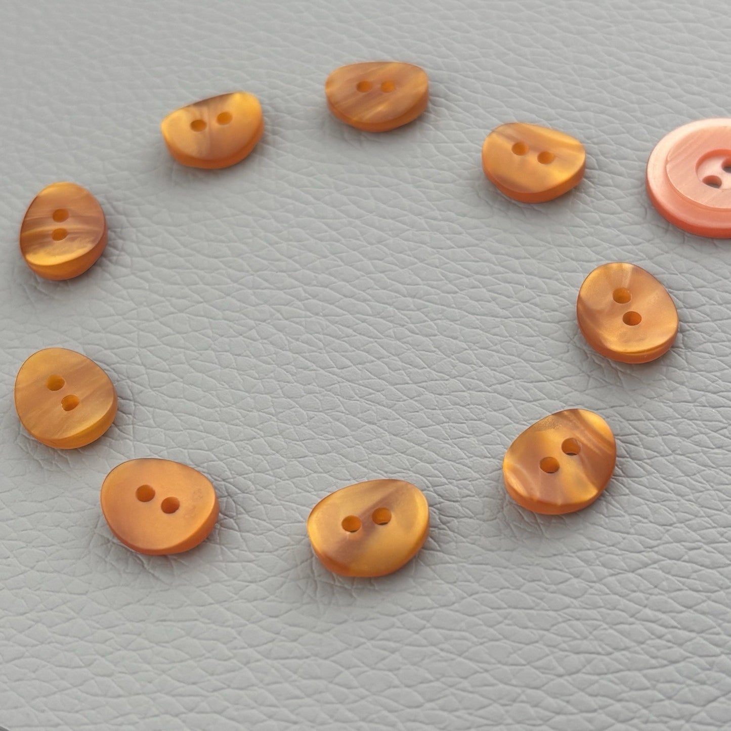 Vintage Orange Button Lot 68 Mix Made Of Early Plastics Sewing Mending Crafts