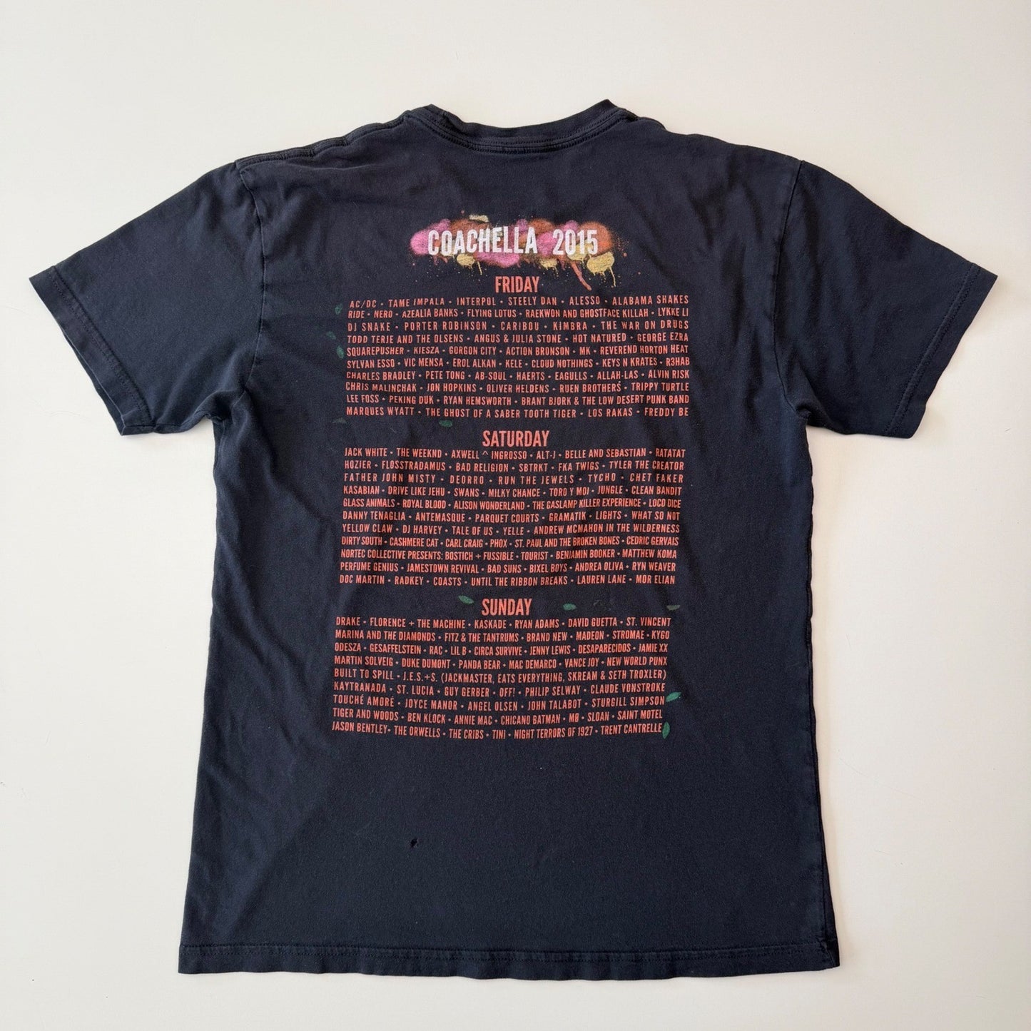 Coachella T-Shirt Astronaut 2015 Lineup Graphic Indie Sleaze Desert Core Small
