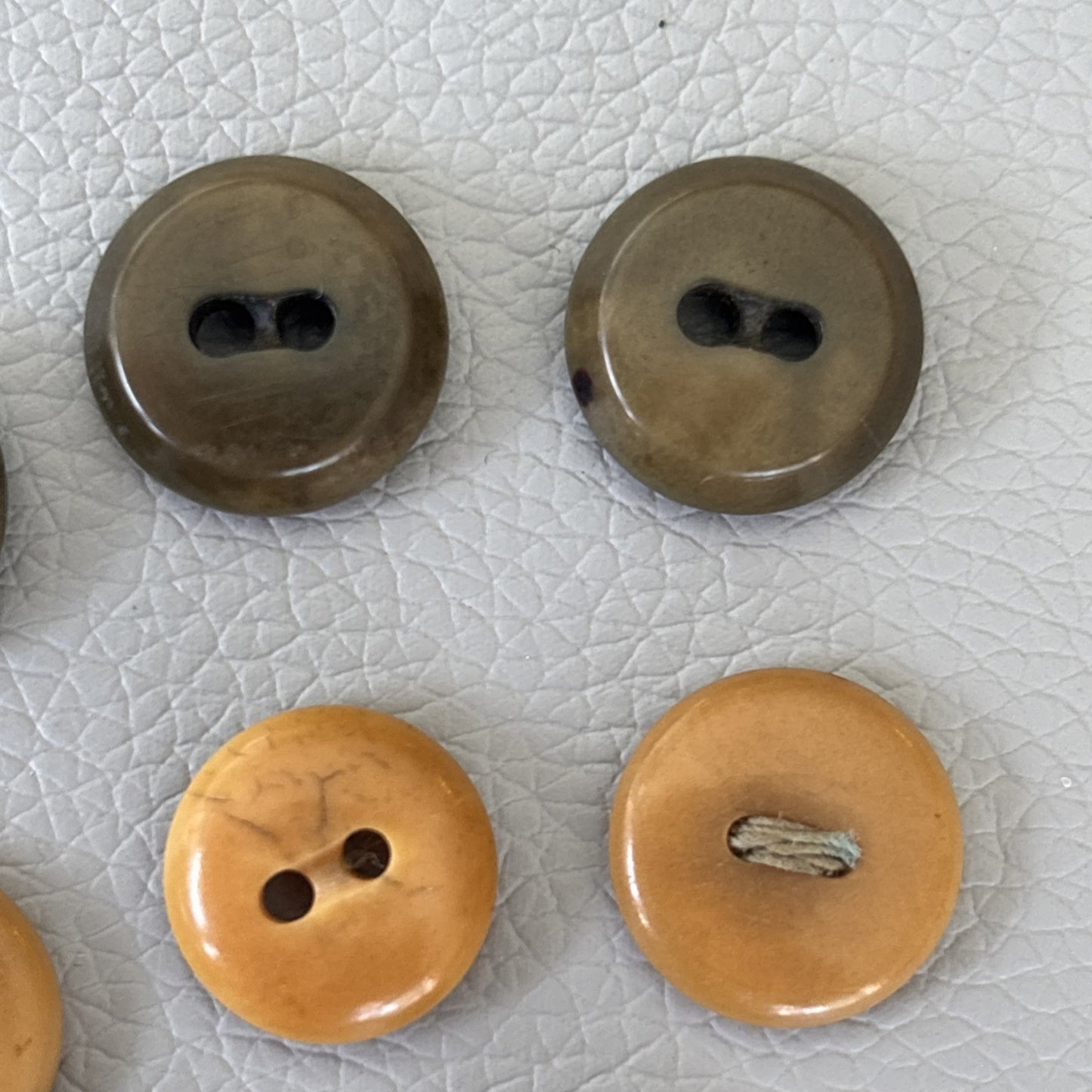 Vintage Brown Bakelite & Casein Buttons 1930s-40s • Butterscotch + Caramel Lot