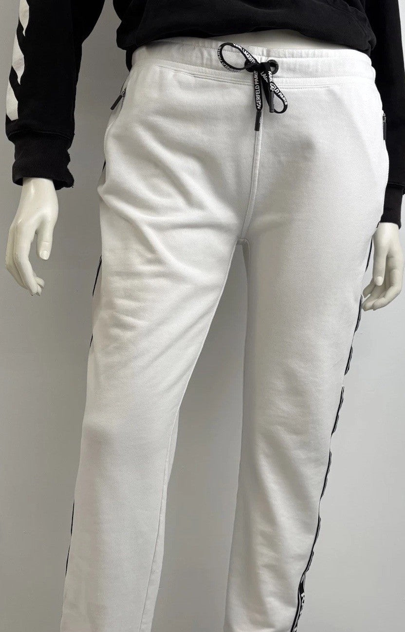Karl Lagerfeld Block Letter Logo Jogger Sweatpants Sz XL Athleisurecore Glamcore